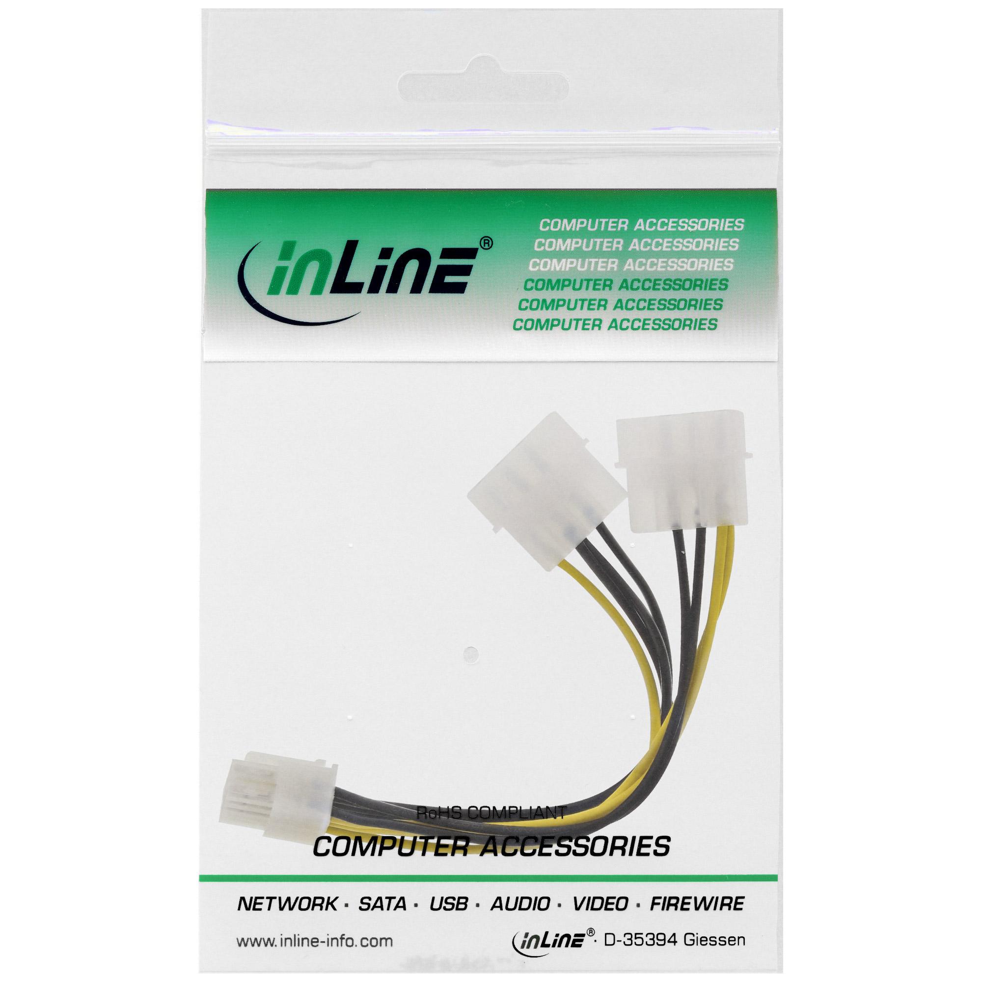 Adattatore di alimentazione interno - 2x 4pin a 8pin per schede grafiche PCIE PCI -Express