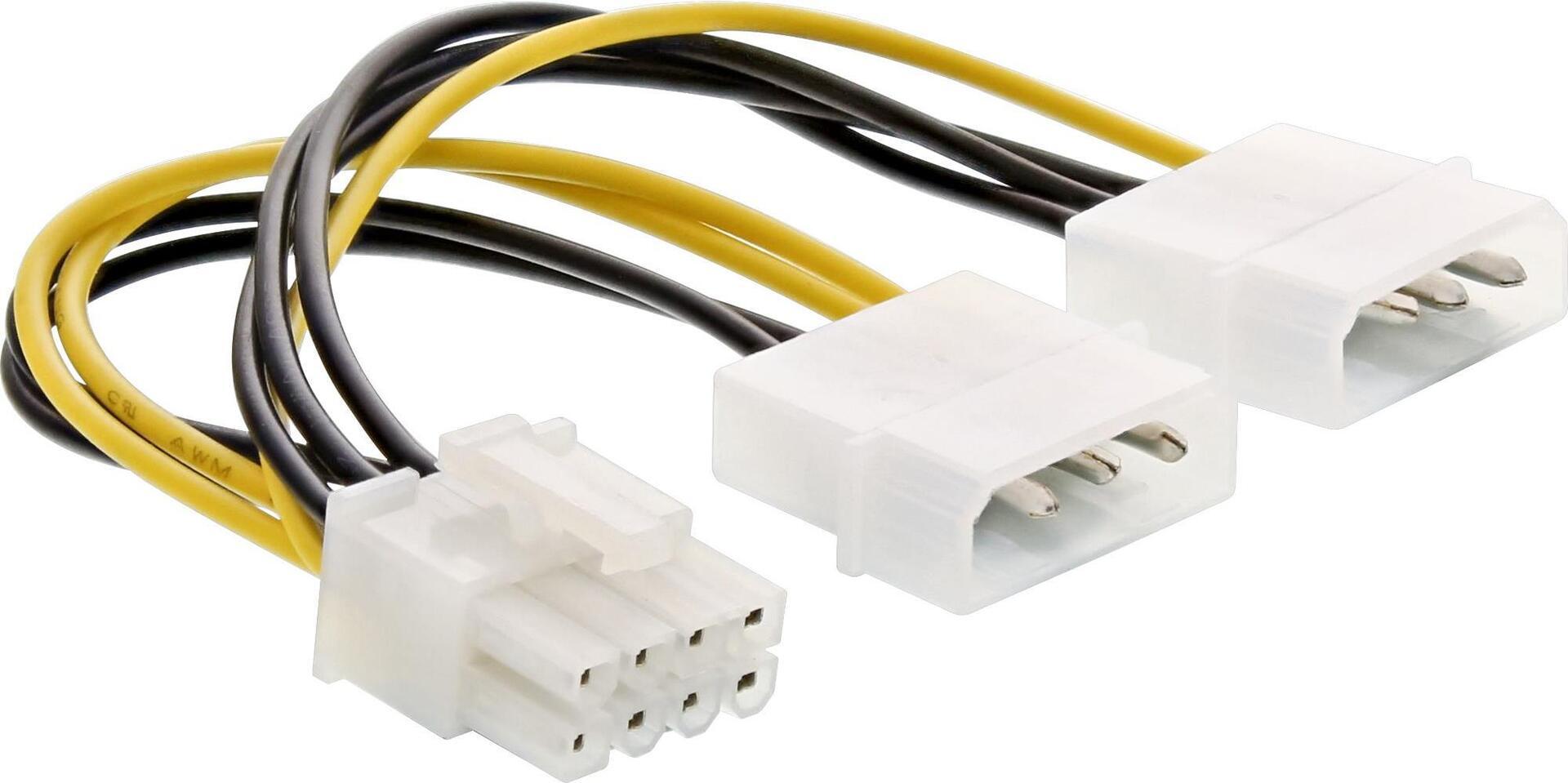 Adattatore di alimentazione interno - 2x 4pin a 8pin per schede grafiche PCIE PCI -Express
