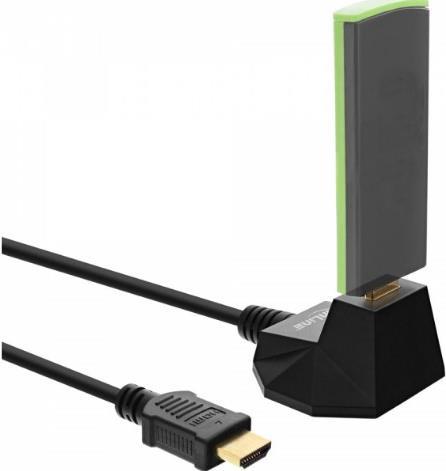 Estensione HDMI-HS con. Stand - w. Et. - 4K2K - ST - BU - nero - oro - 1m