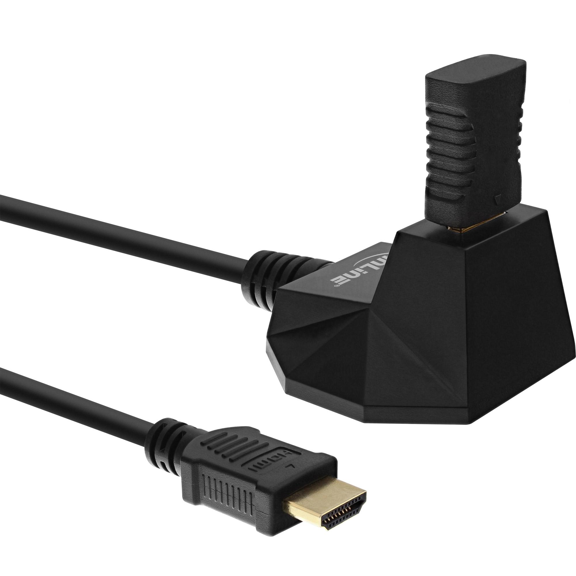 Prolunga HDMI con supporto HDMI ad alta velocitÃ  - 4K2K - spina - nero/oro - 3 m
