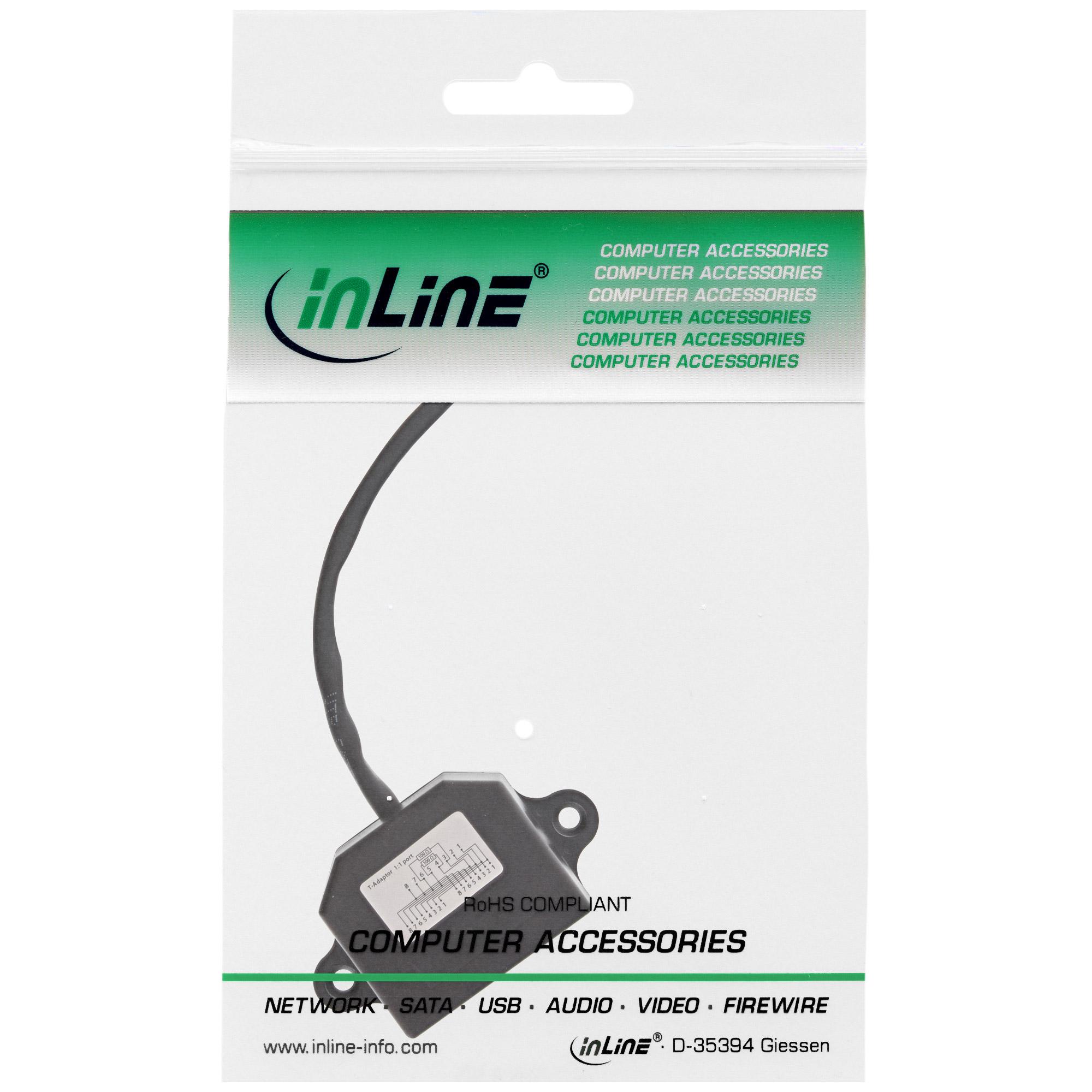 Distributore ISDN - 2x BU RJ45 - cavo da 15 cm - con resistenze terminali - montabile