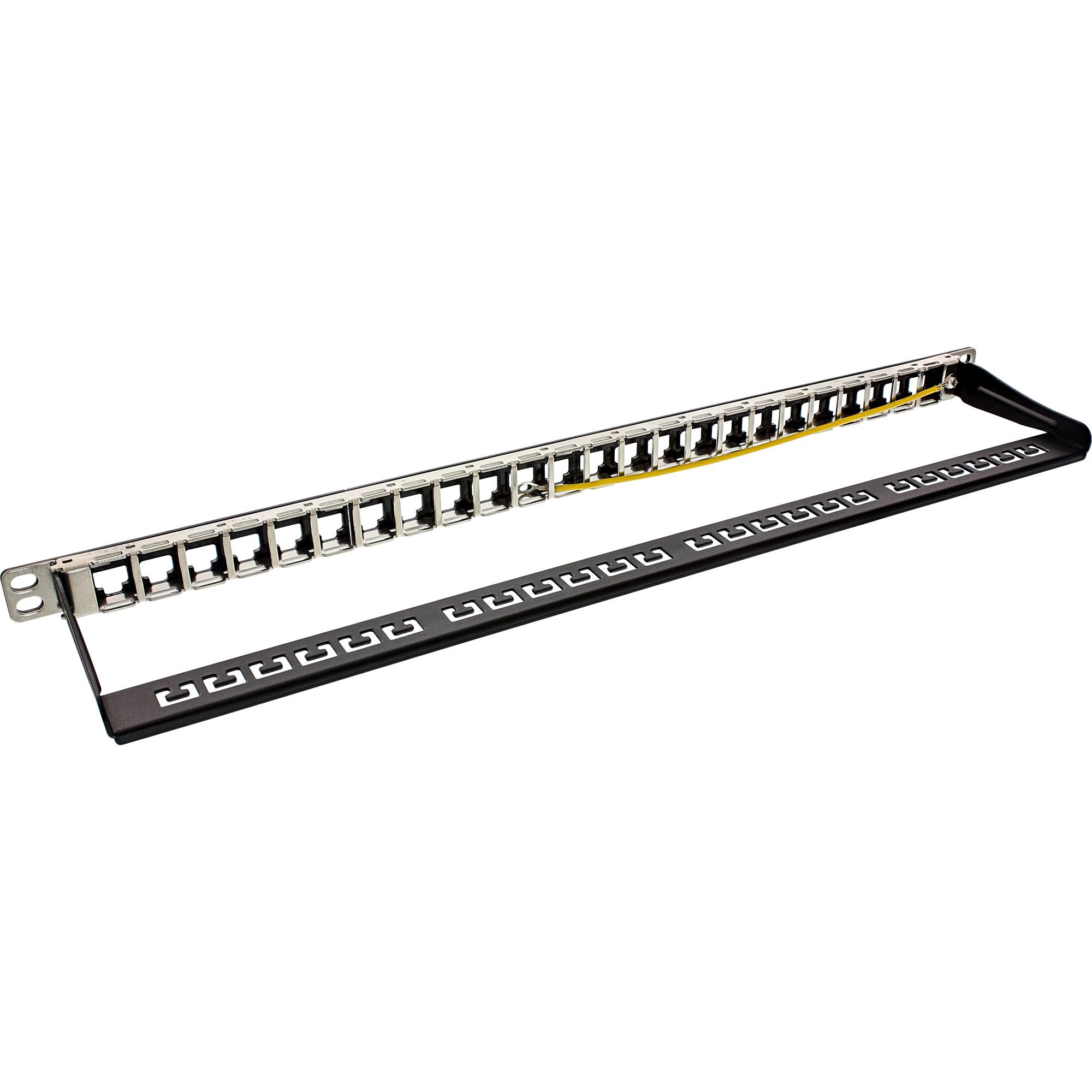 Inline 76824c - Pannello patch (foglio cieco) - rackable - nero - 05u - 483 cm (19 ") - 24 porte (76824c)