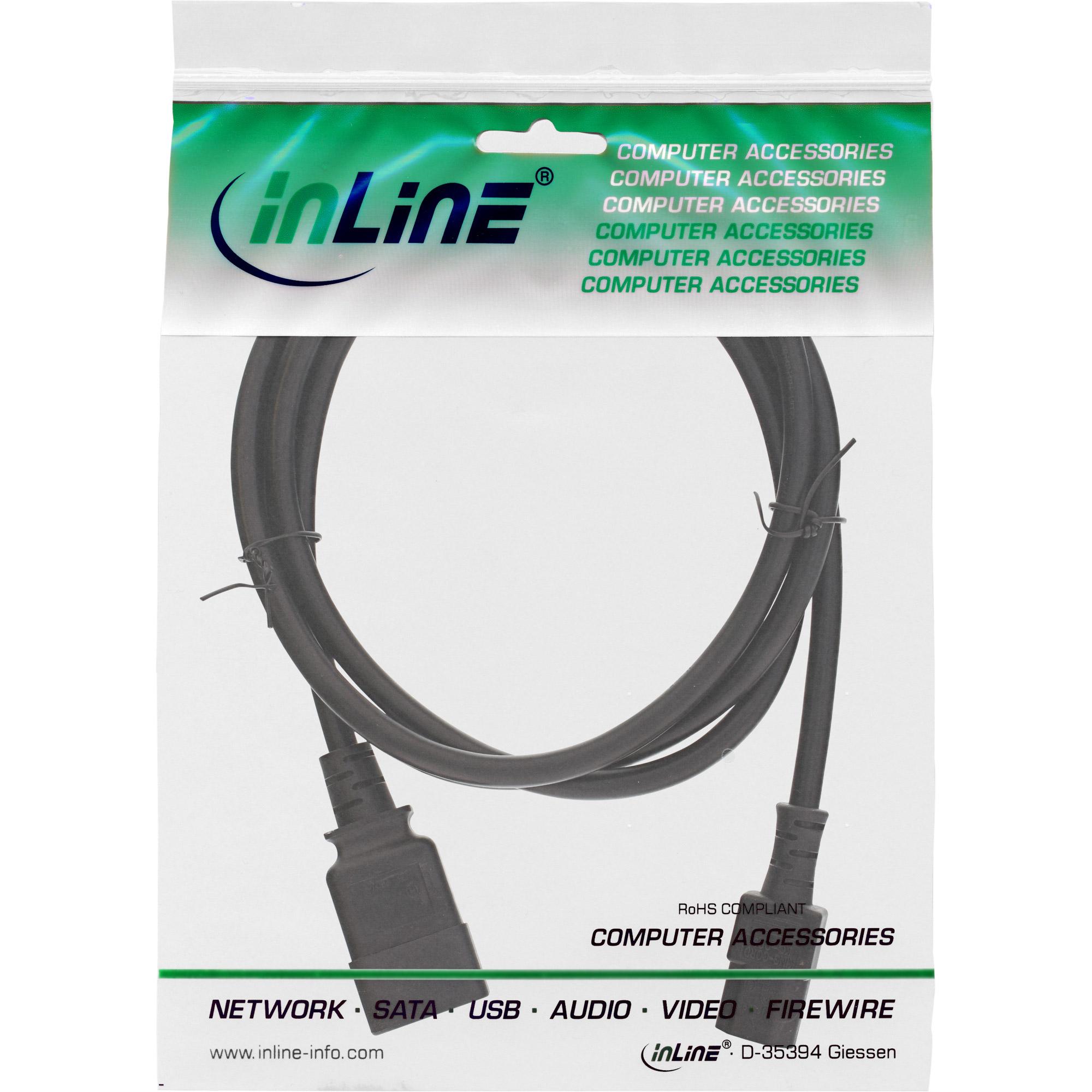 Cavo adattatore di rete - IEC-60320 da C20 a C13 - max. 10 A - 3 m