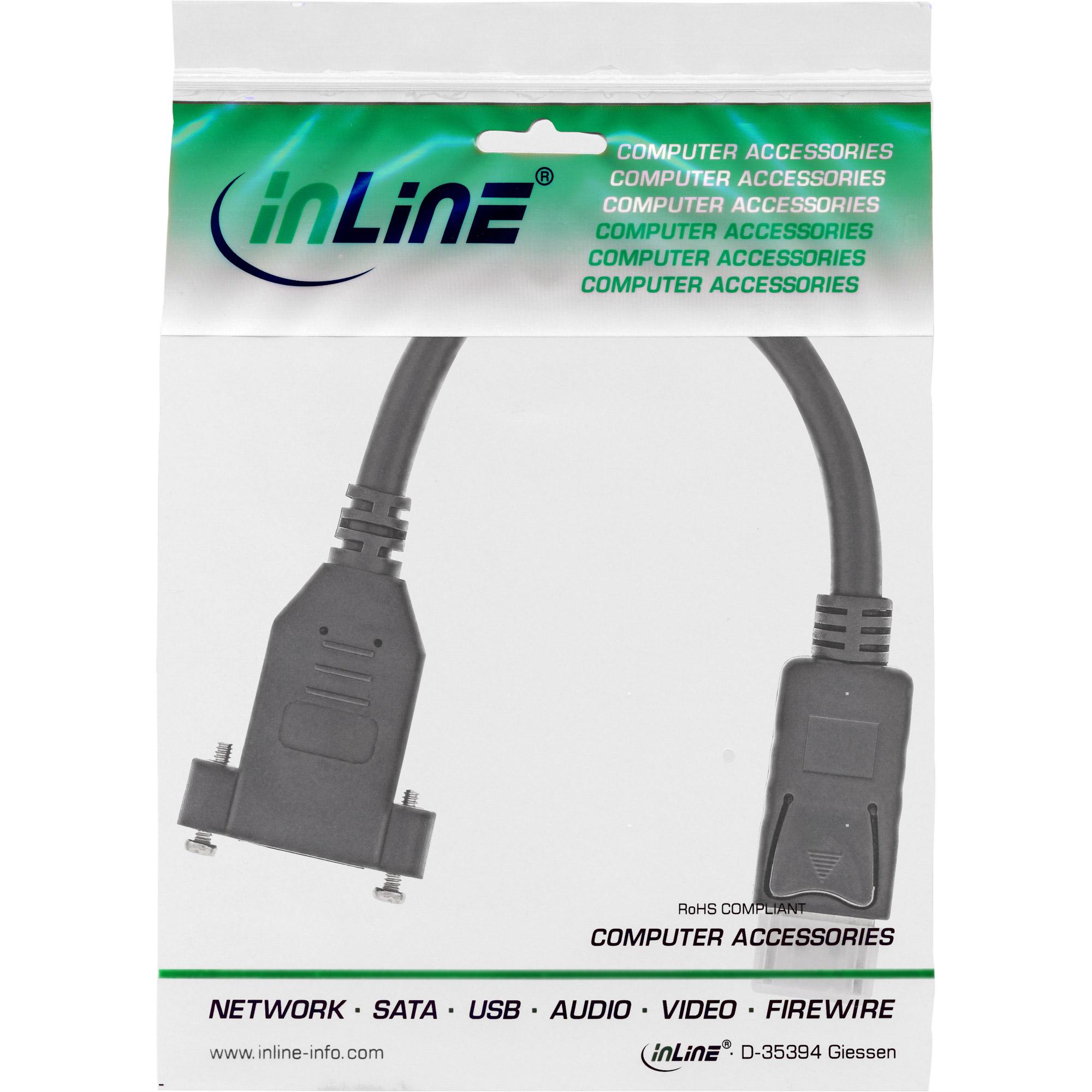 Cavo adattatore DisplayPort - DisplayPort maschio a femmina - 0,2 m