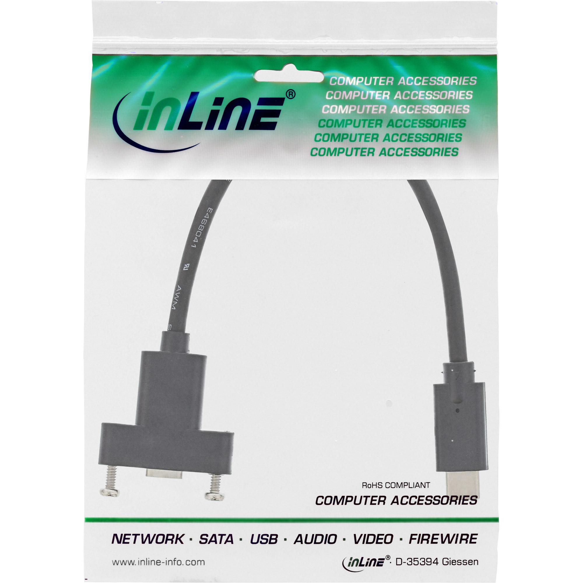Cavo adattatore USB 3.2 Gen.2 - maschio C a femmina C - 0,20 m