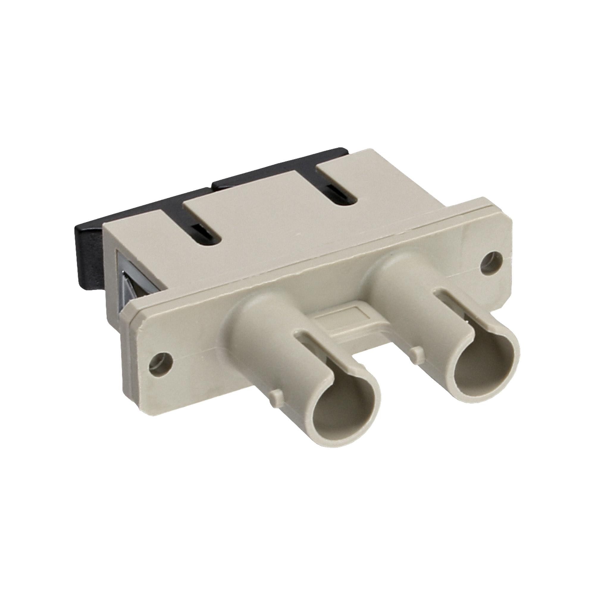 Accoppiatore per fibra ottica - duplex ST-SC - multimodale - beige - manicotto in ceramica - per installazione