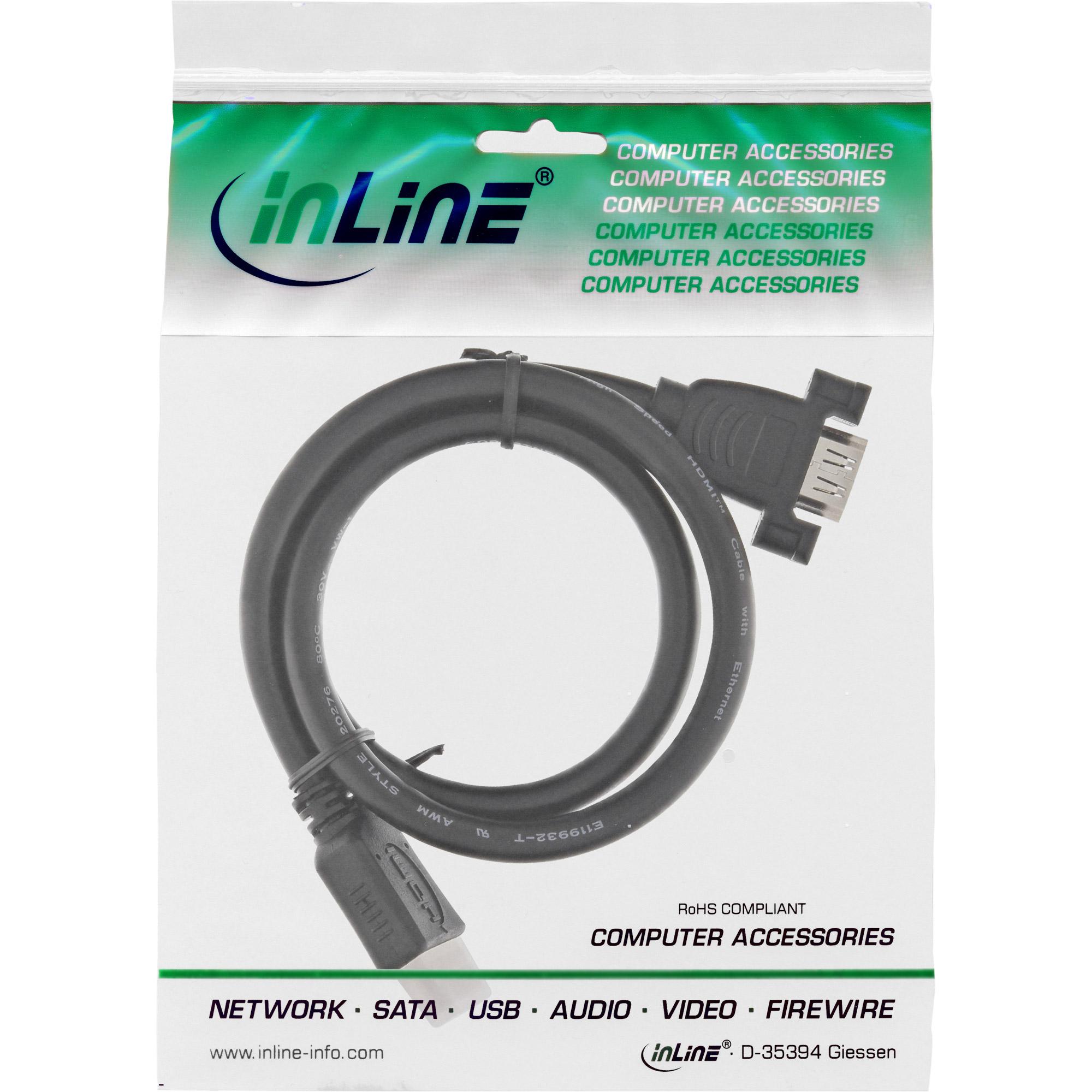 Cavo adattatore HDMI 4K2K per installazione - HDMI A maschio-femmina - 0,6m