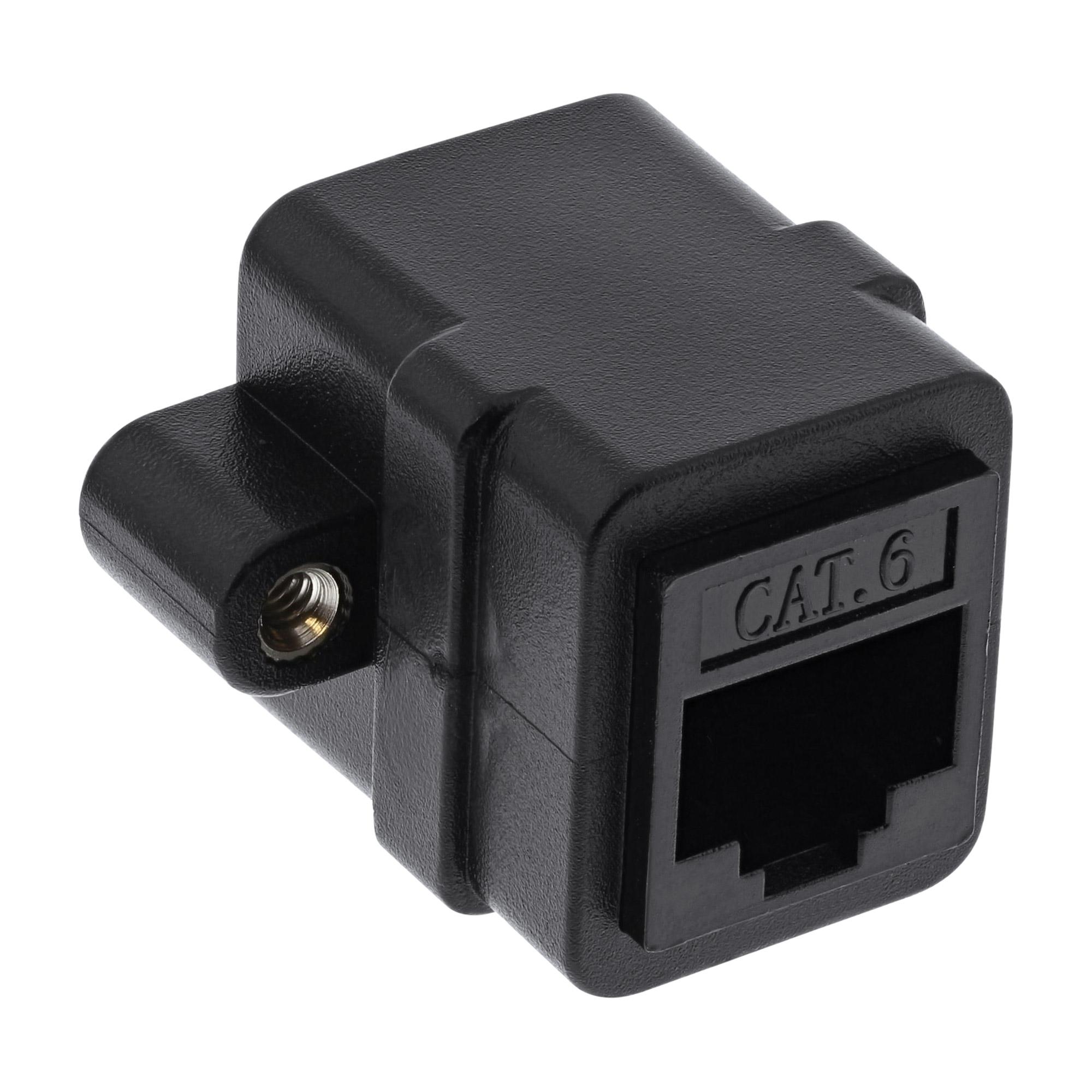 Accoppiatore cavo patch Cat.6 - UTP - 2x prese RJ45 - per installazione