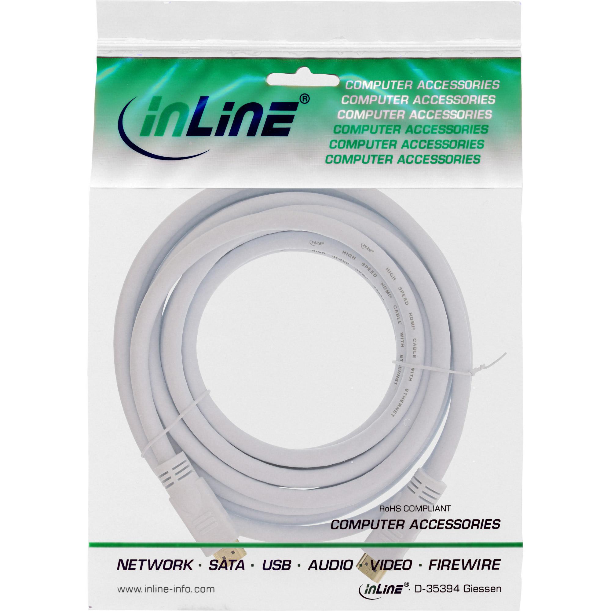 Cavo HDMI High Speed â€‹â€‹con cavo Eth. - Premium - ST - ST - bianco - oro - 7 -5 m