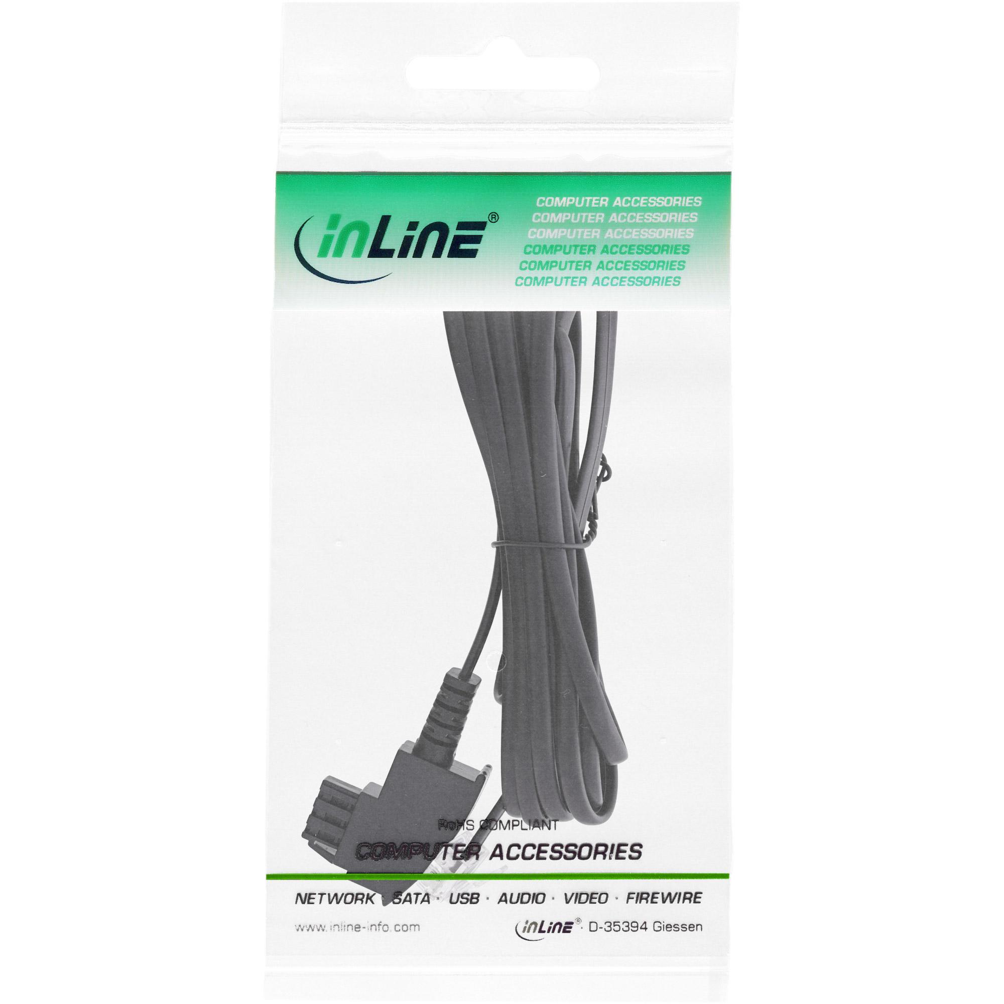 INLINE - cavo modem - TAE-F (S) a 6P/2C DEC (S) - 2 m - nero