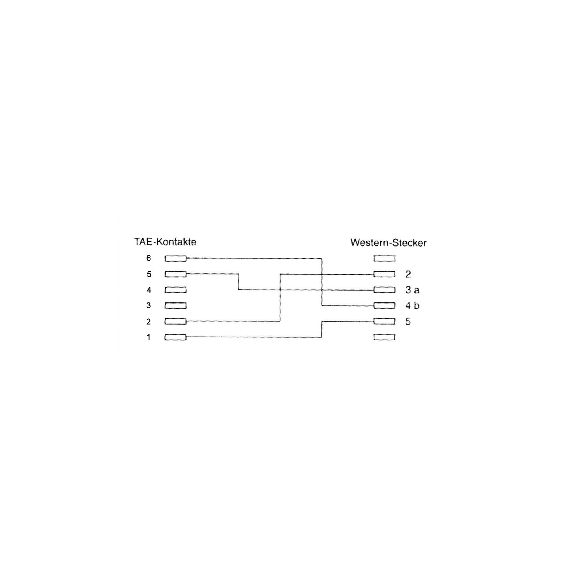 Cavo di collegamento TAE-N - TAE-N a RJ11 6P4C - 10 m