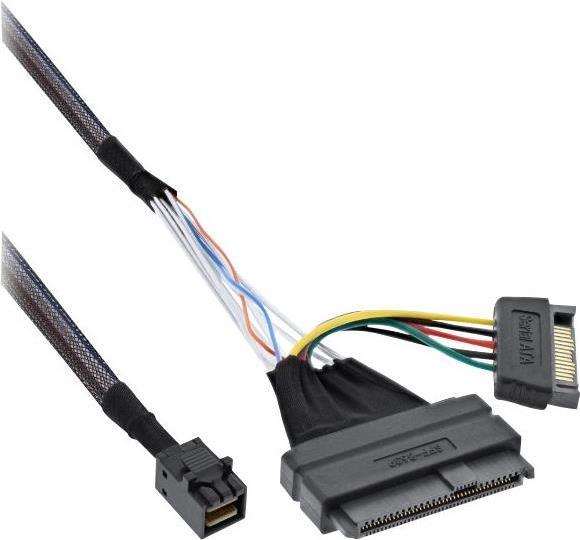 Cavo di collegamento U.2 - SSD con U.2 da SFF-8639 a SFF-8643 + alimentazione - 0,5 m