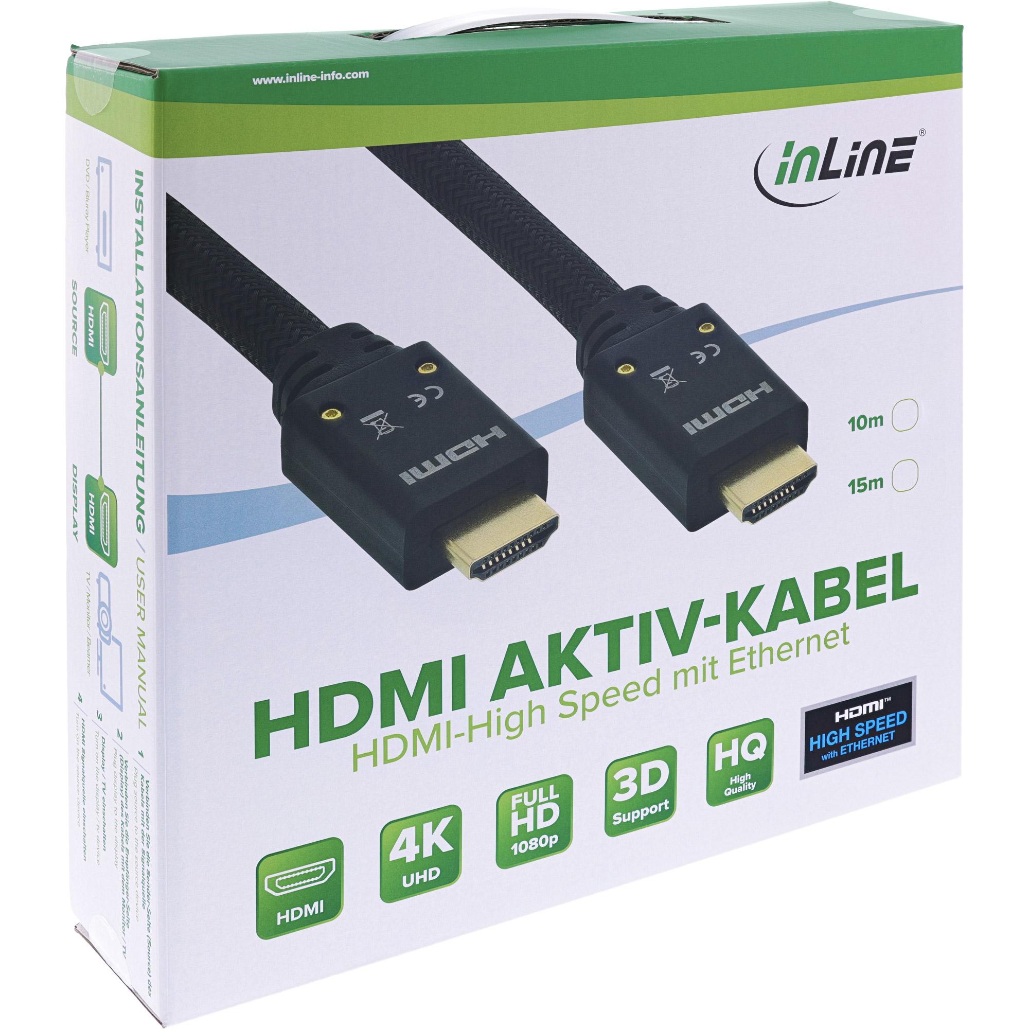 Cavo attivo HDMI - HDMI High Speed â€‹â€‹con Ethernet - 4K2K - ST-ST - 15m