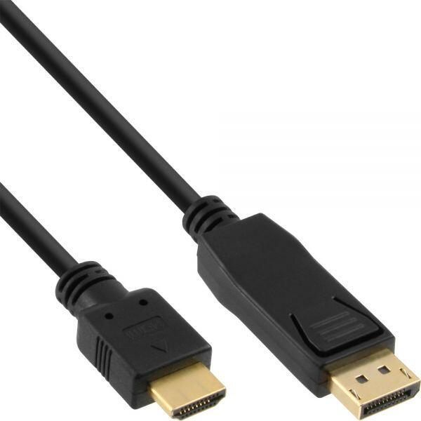 Porta di visualizzazione in linea al cavo convertitore HDMI 0,5 m, contatti dorati, nero