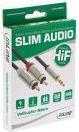 Cavo audio sottile di base con jack da 3,5 mm ST a 2x RCA ST - 1 m