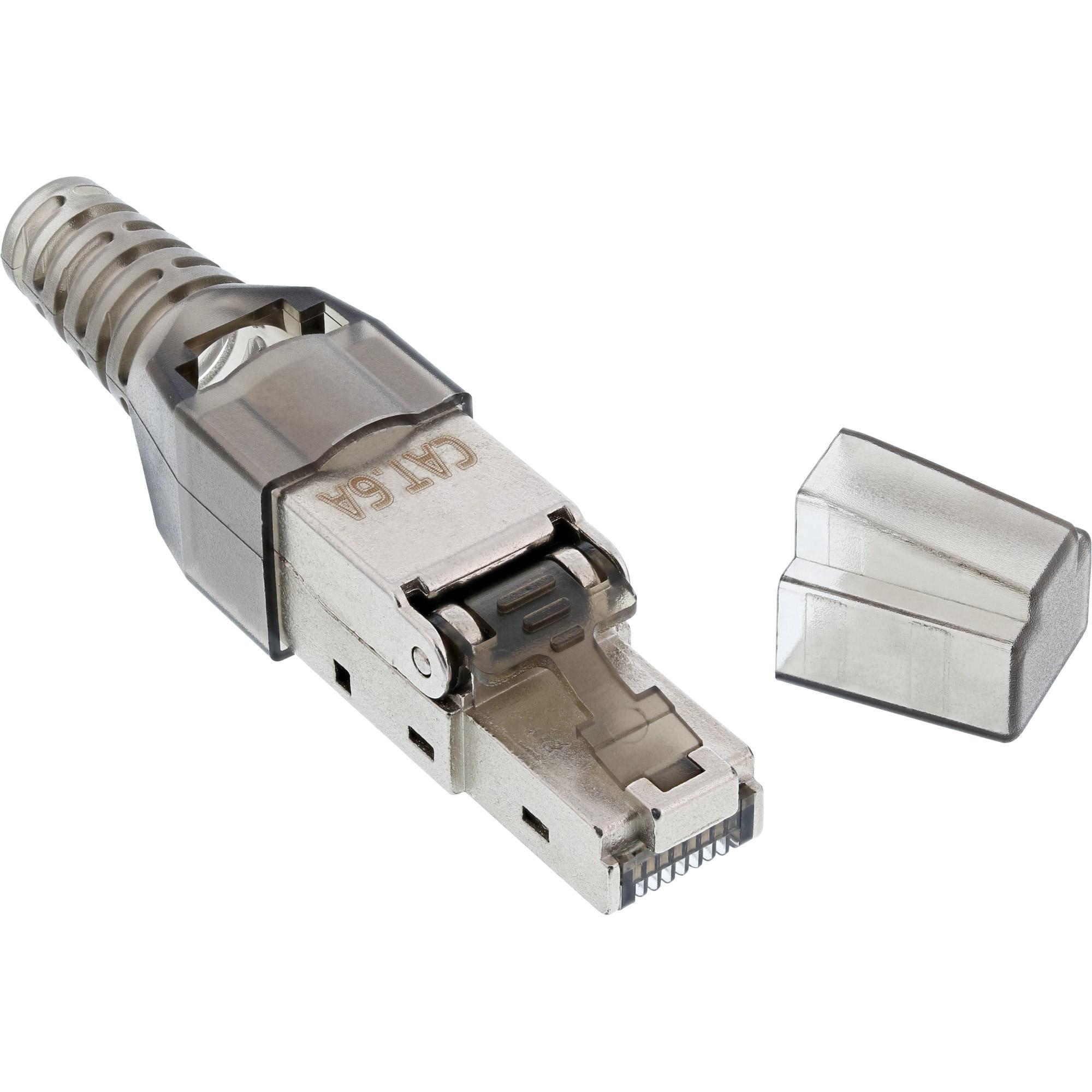 InLine Connettore RJ45 Cat. 6A 500MHz montaggio rapido schermato