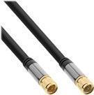 Cavo SAT Premium - 4x schermato - 2x connettore F - nero - 10 m