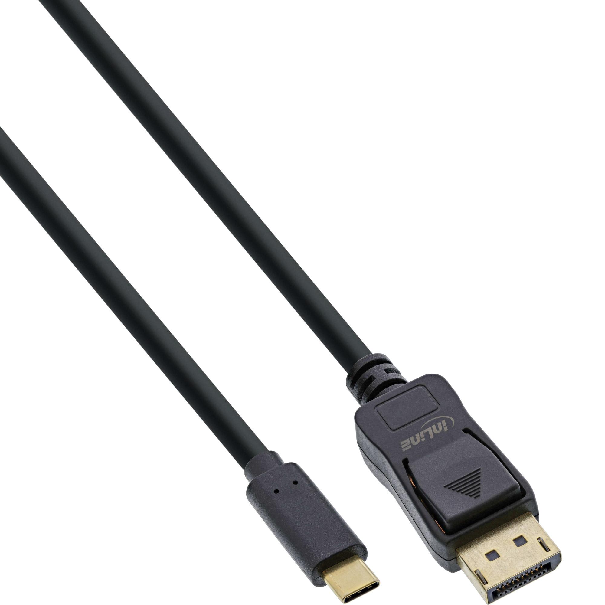 Inline - cavo USB / DisplayPort - USB -C (M) a DisplayPort (M) - USB 3.1 / Thunderbolt 3 / DisplayPort 1.2 - 1.0m - supporto 4K