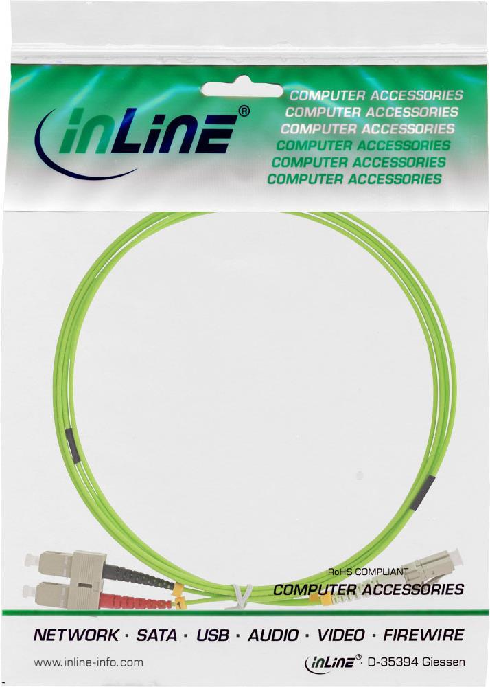 Inline - cavo patch - lc multi -modalità (m) a sc multi -modalità (m) - 2,0m - fibra di vetro - 50/125 micrometro - OM5 - alo