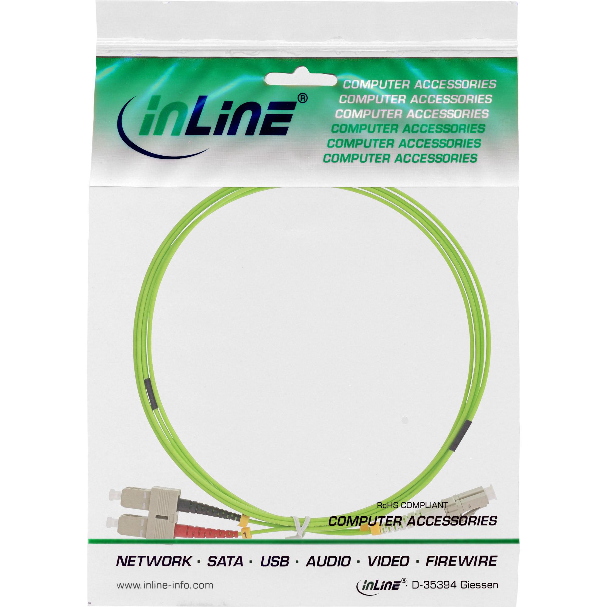 Cavo duplex in fibra ottica - LC-SC- OM5 - 5 m