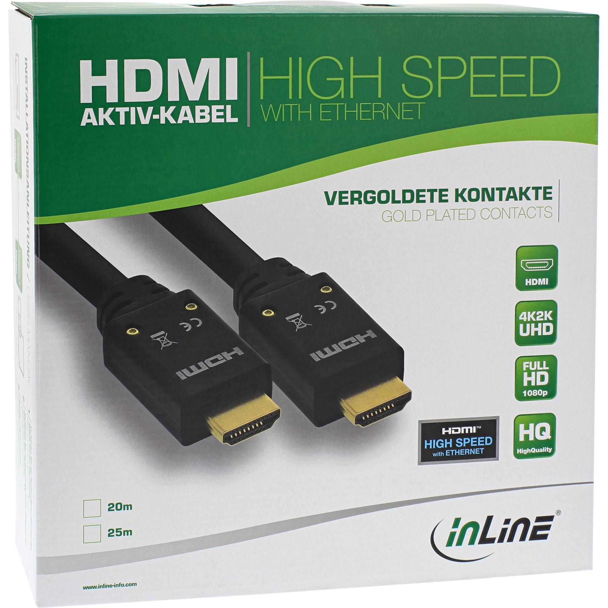 Cavo HDMI attivo - HDMI High Speed â€‹â€‹con Ethernet - 4K2K - ST-ST - 20m