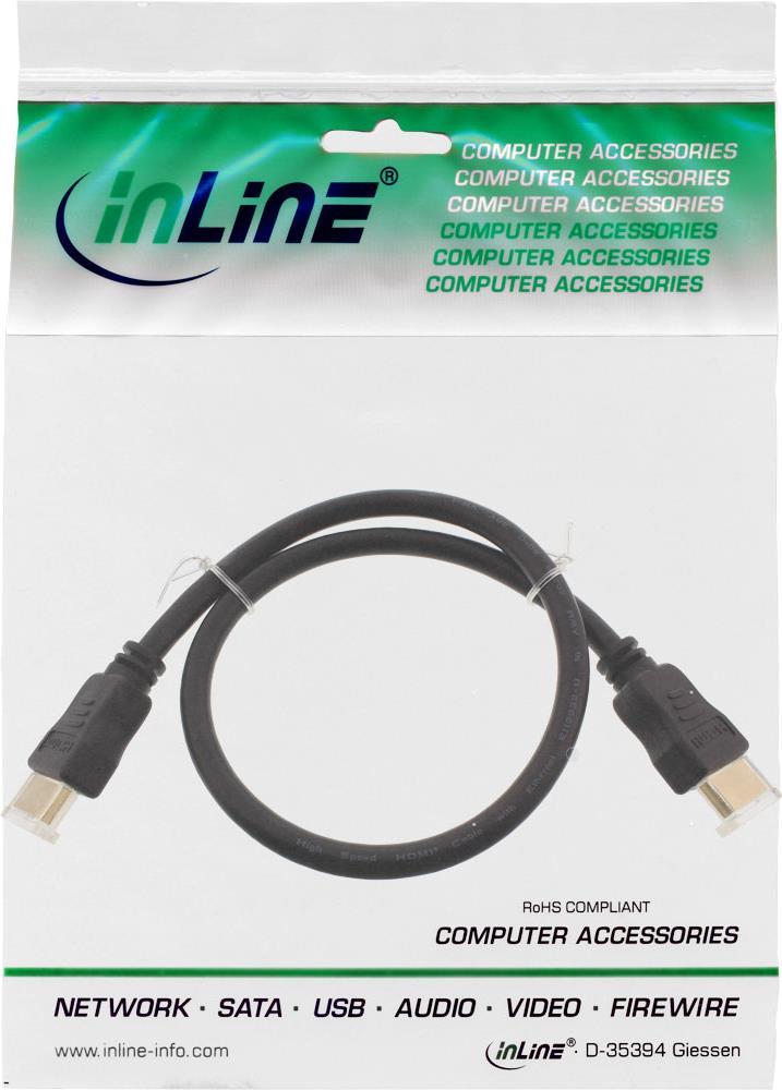 Cavo HDMI ad alta velocitÃ  con Ethernet - Premium - 4K2K - ST-ST - nero - 0,3 m