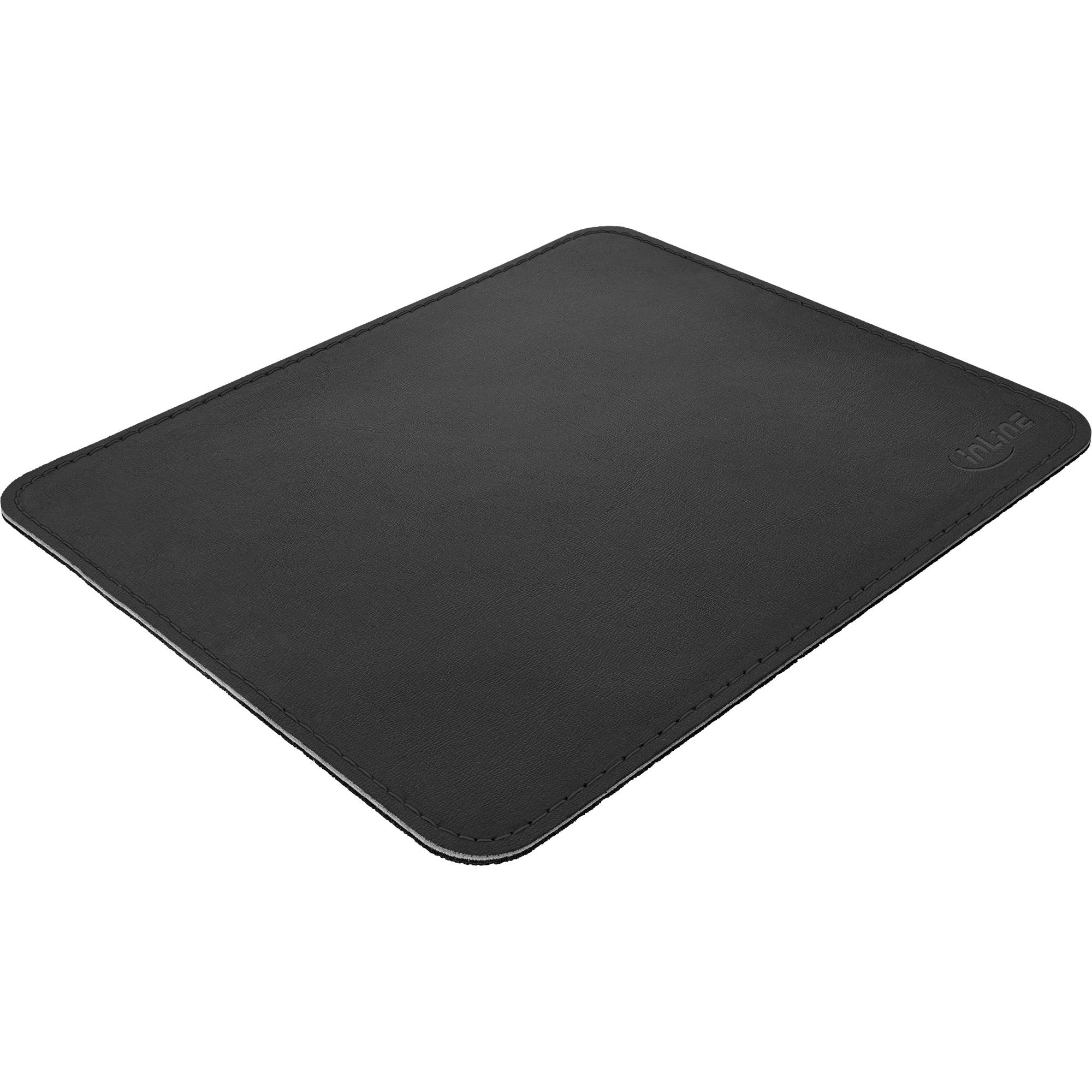 Tappetino per mouse InLine 55459L Ecopelle Premium 255 x 220 x 3 mm Nero (55459L)