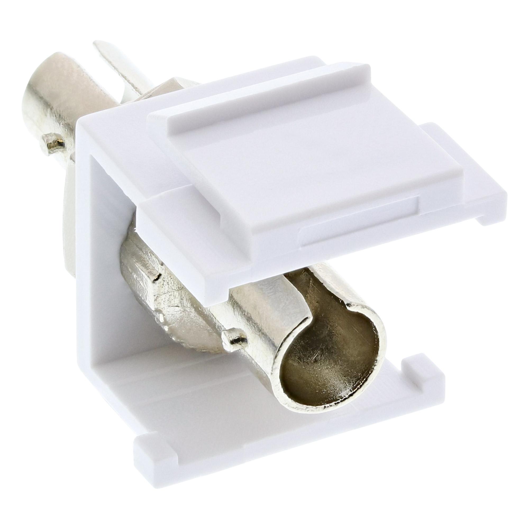 Accoppiatore keystone snap-in per fibra ottica - simplex ST-ST - multimodale - manicotto in ceramica