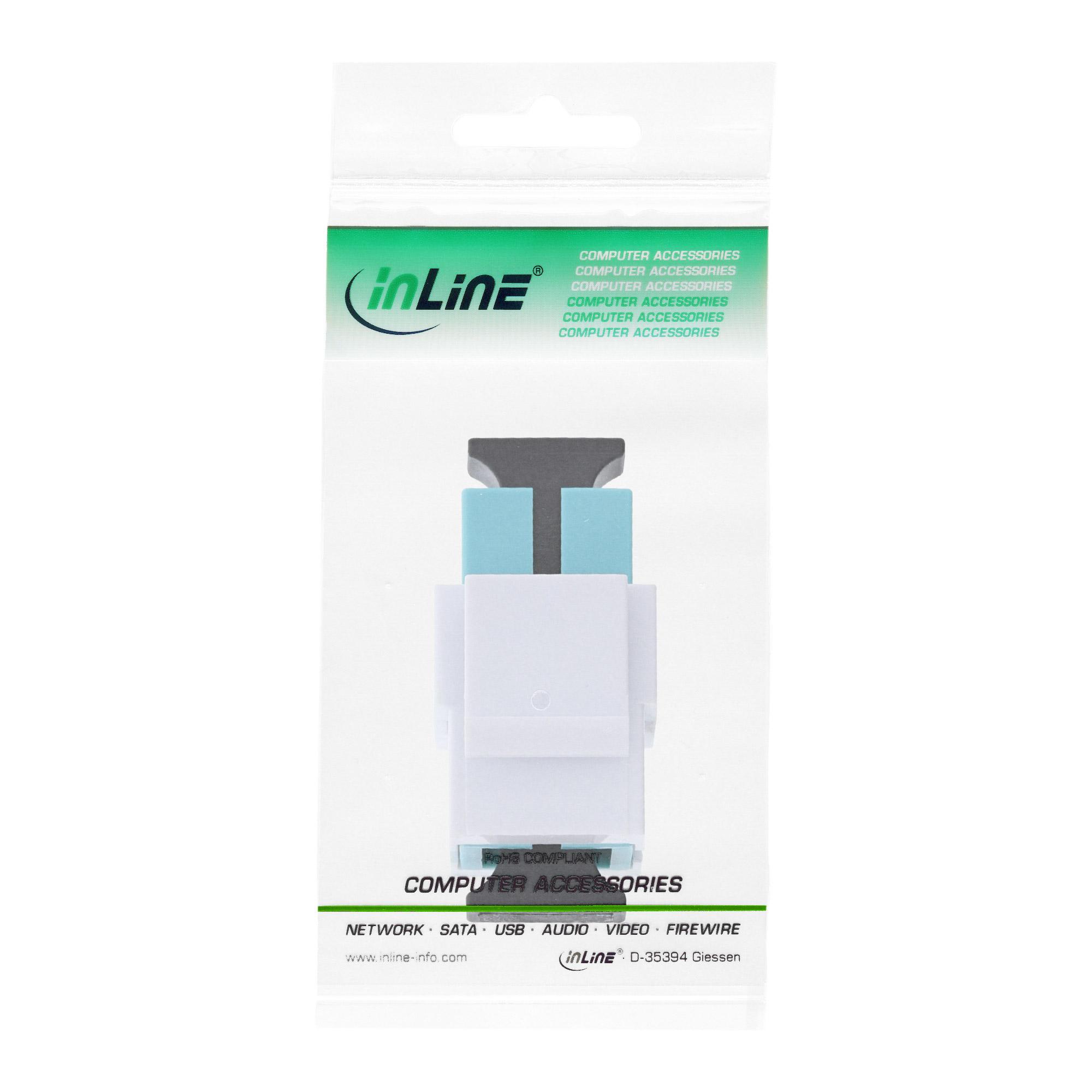 Accoppiatore keystone snap-in per fibra ottica - simplex SC-SC - multimodale - manicotto in ceramica