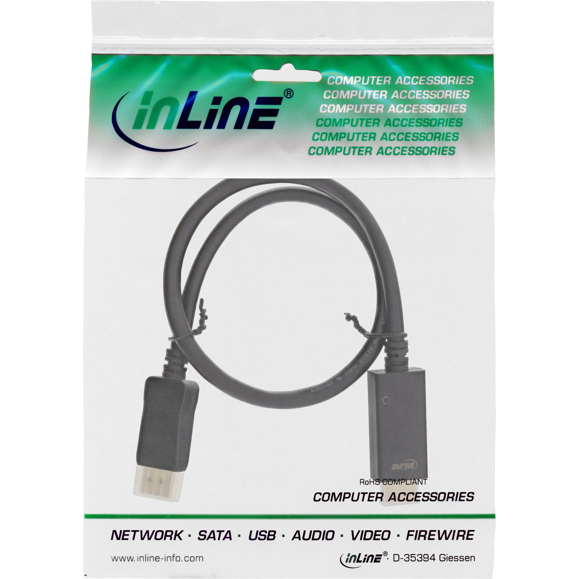 Cavo convertitore da DisplayPort a HDMI - 4K-60Hz - nero - 0,3 m