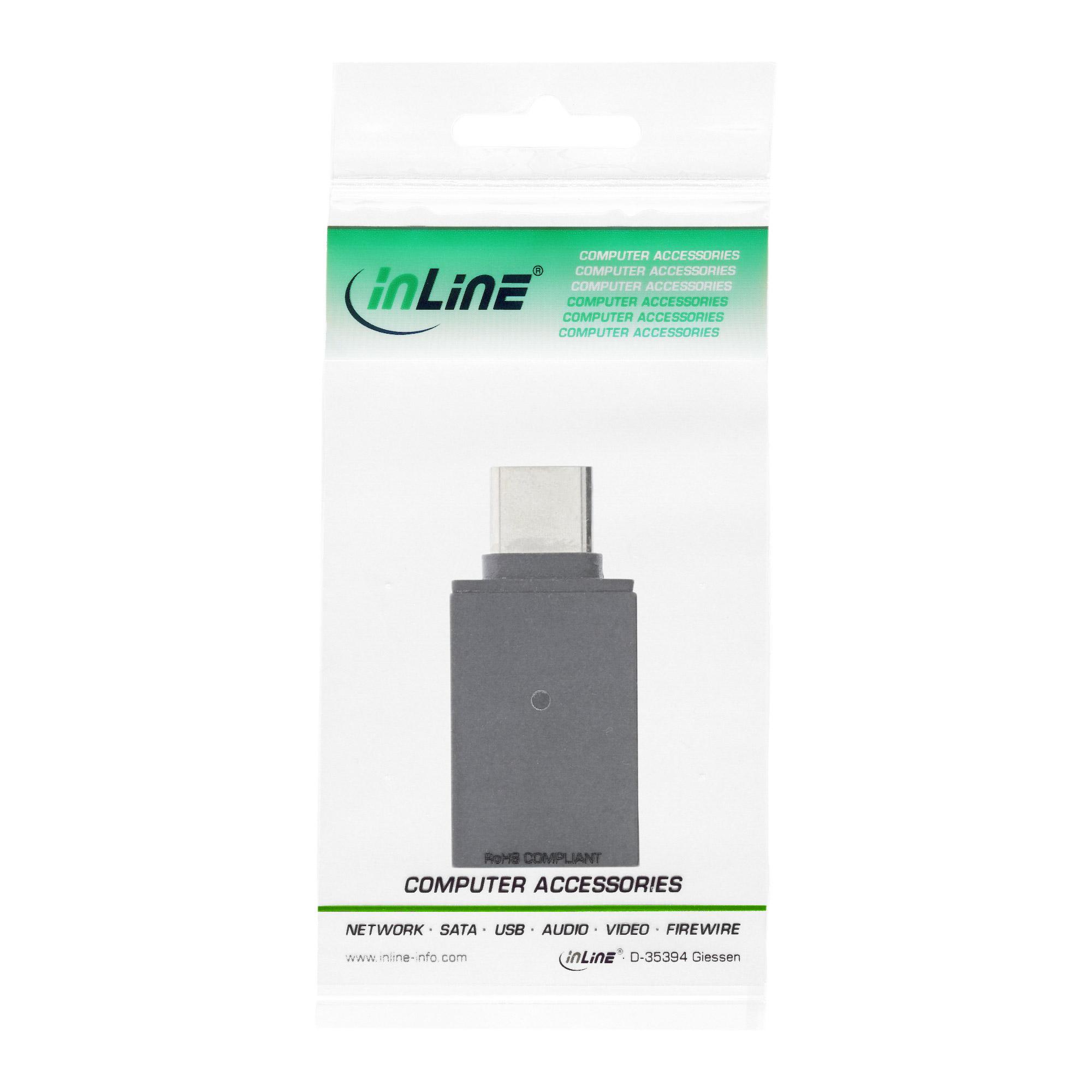 InLine Adattatore USB 3.2 Gen.2 C maschio / A femmina USB Power Delivery 3A