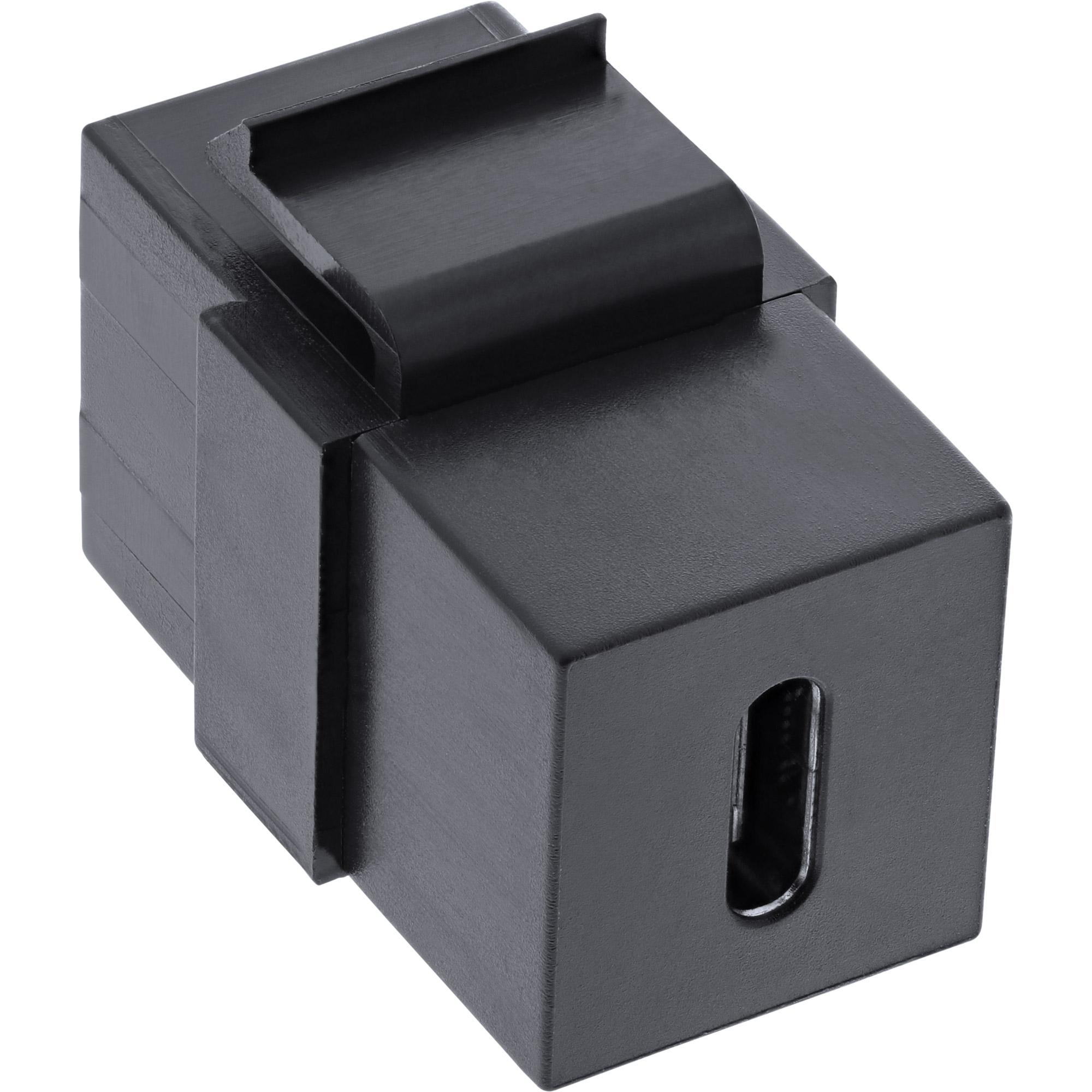 Inserto snap-in USB 3.1 Keystone - presa USB-C - presa - nero