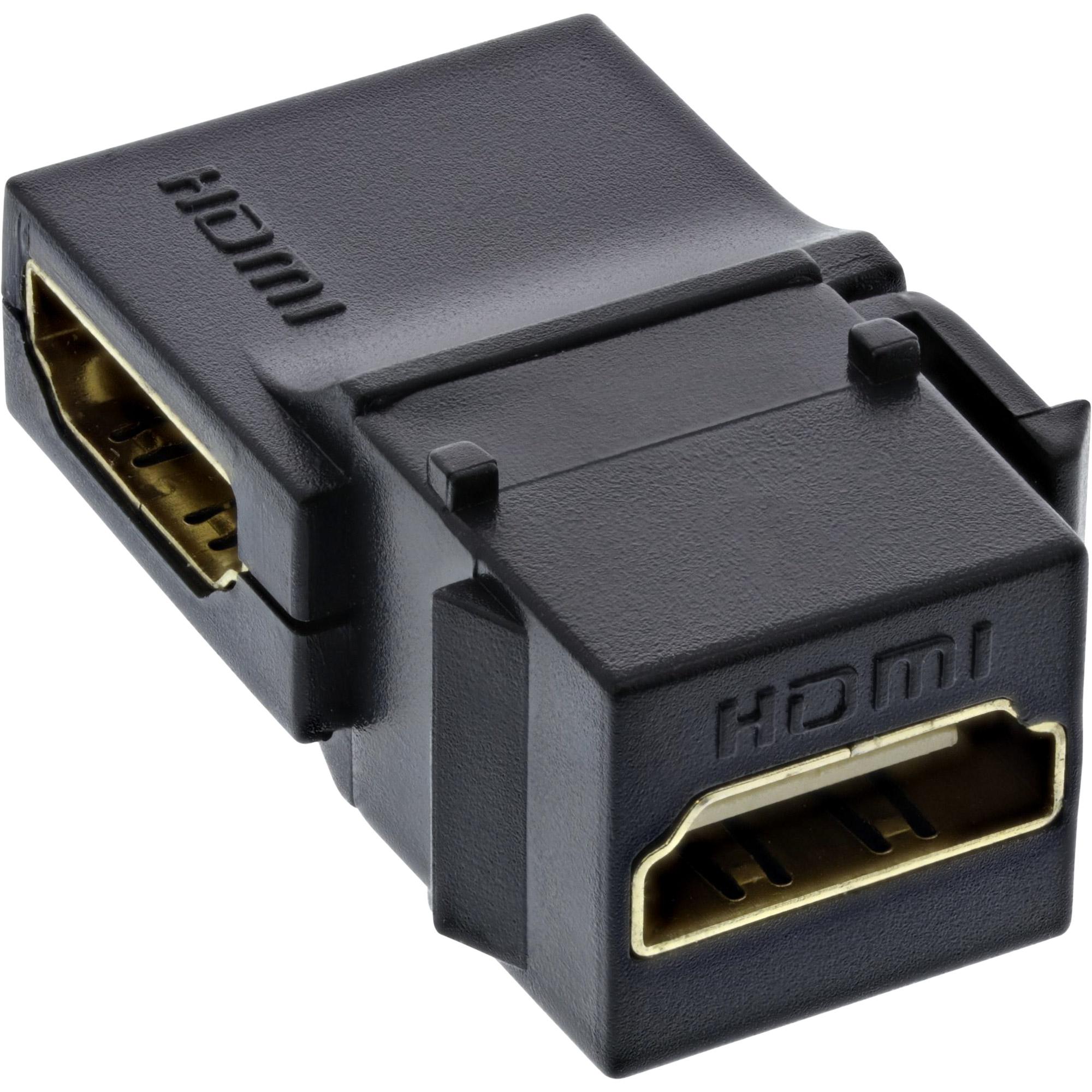 Inserto ad innesto HDMI Keystone 4K-60Hz - Presa-presa HDMI A - angolato