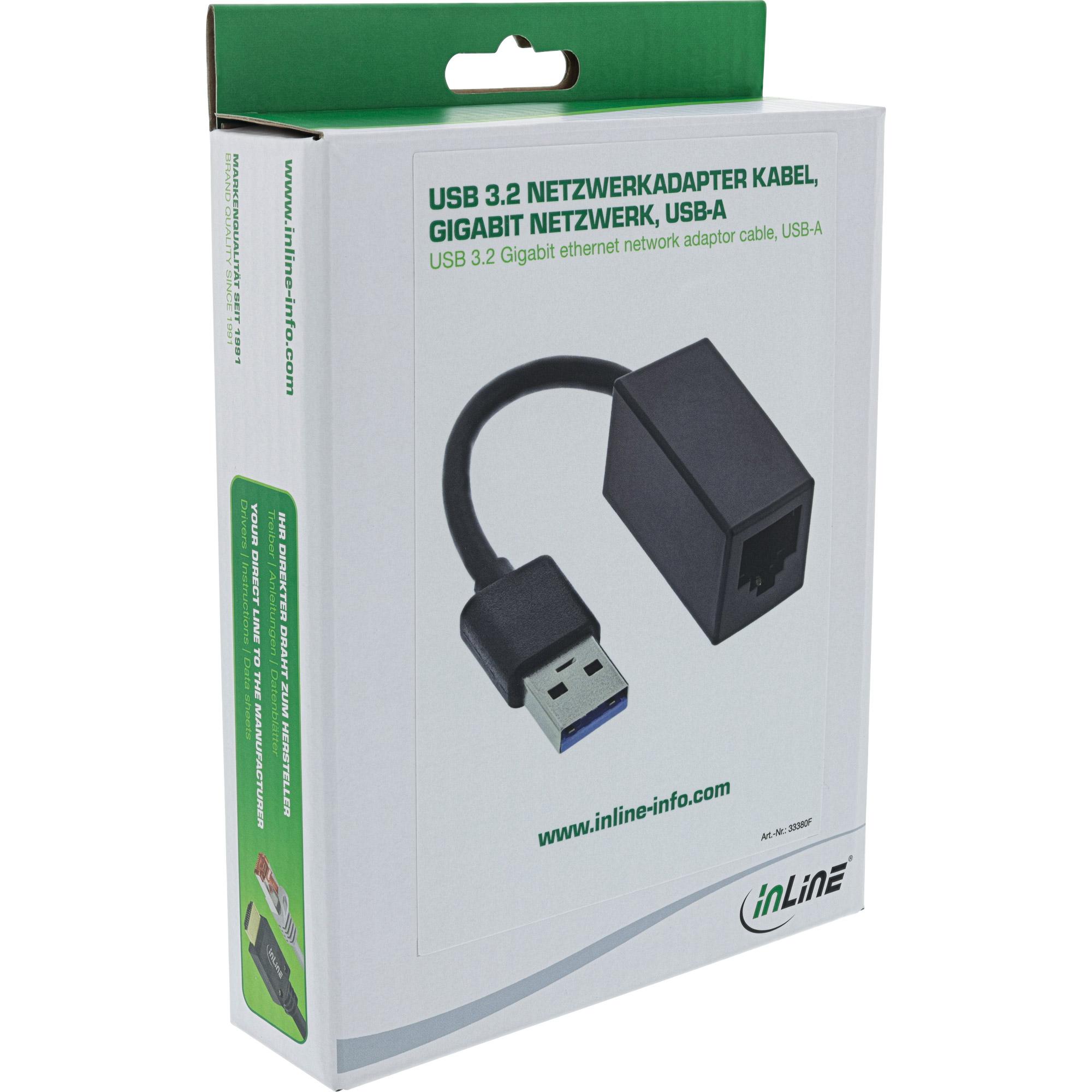 Cavo adattatore di rete USB 3.2 - Rete Gigabit - USB-A
