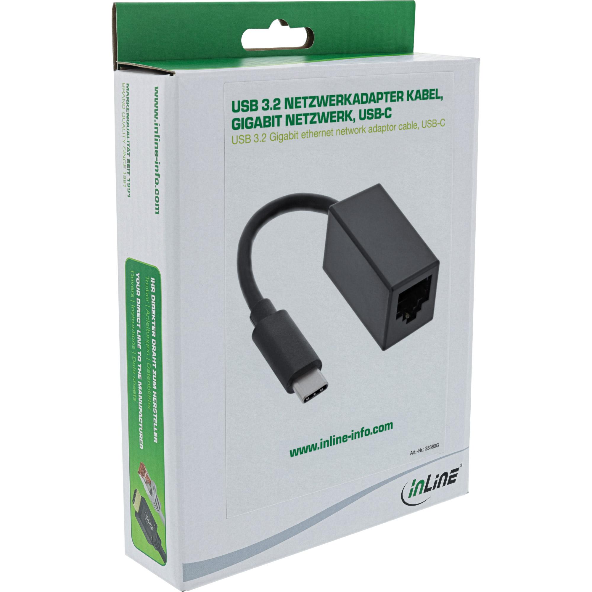 Cavo adattatore di rete USB 3.2 - Rete Gigabit - USB-C