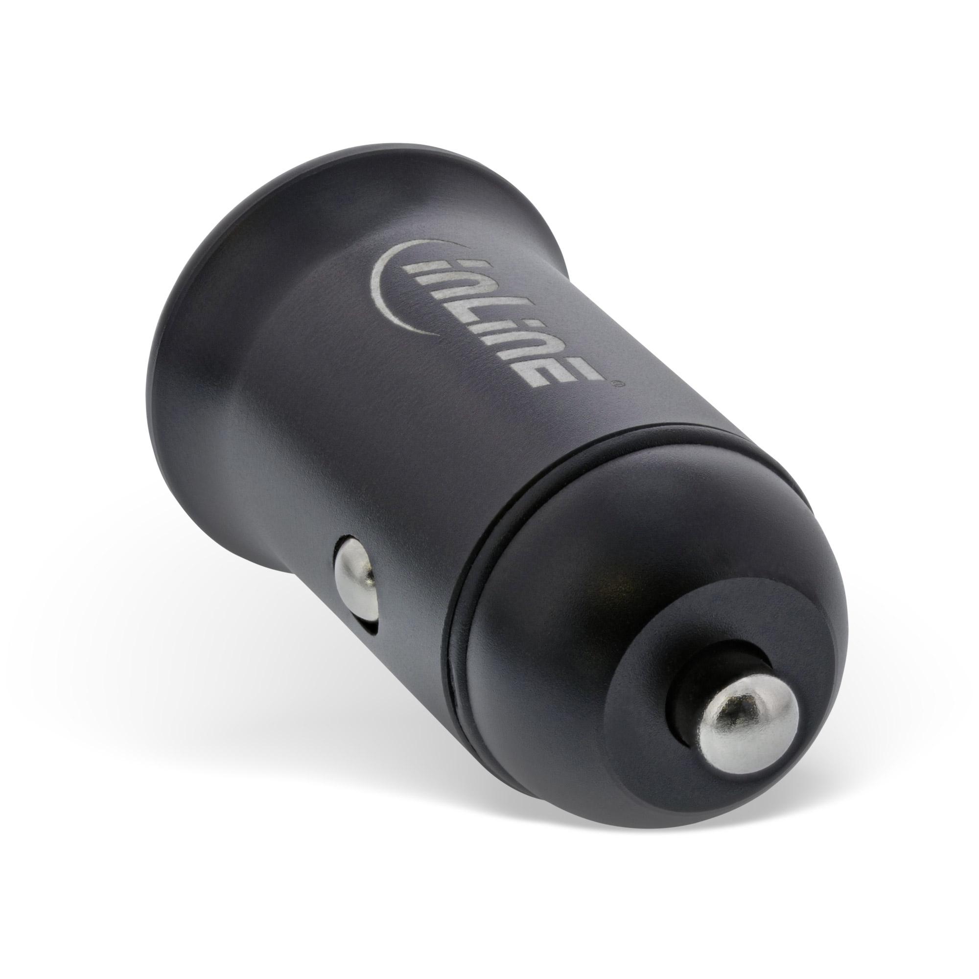 Adattatore USB per auto PD - 12-24 V USB-A + USB-C - max. 60 W - nero