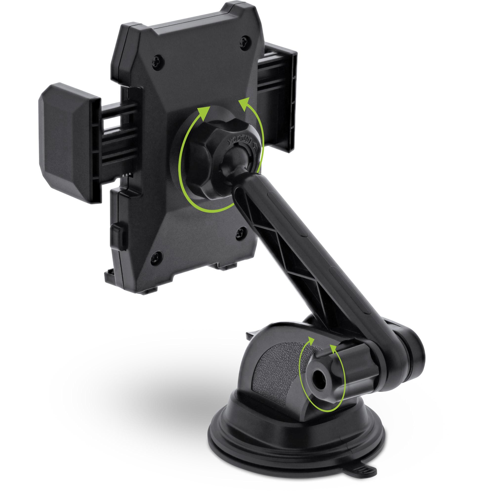 InLine KFZ Supporto per smartphone ventosa o griglia, ONE CLICK EASY II, univ.