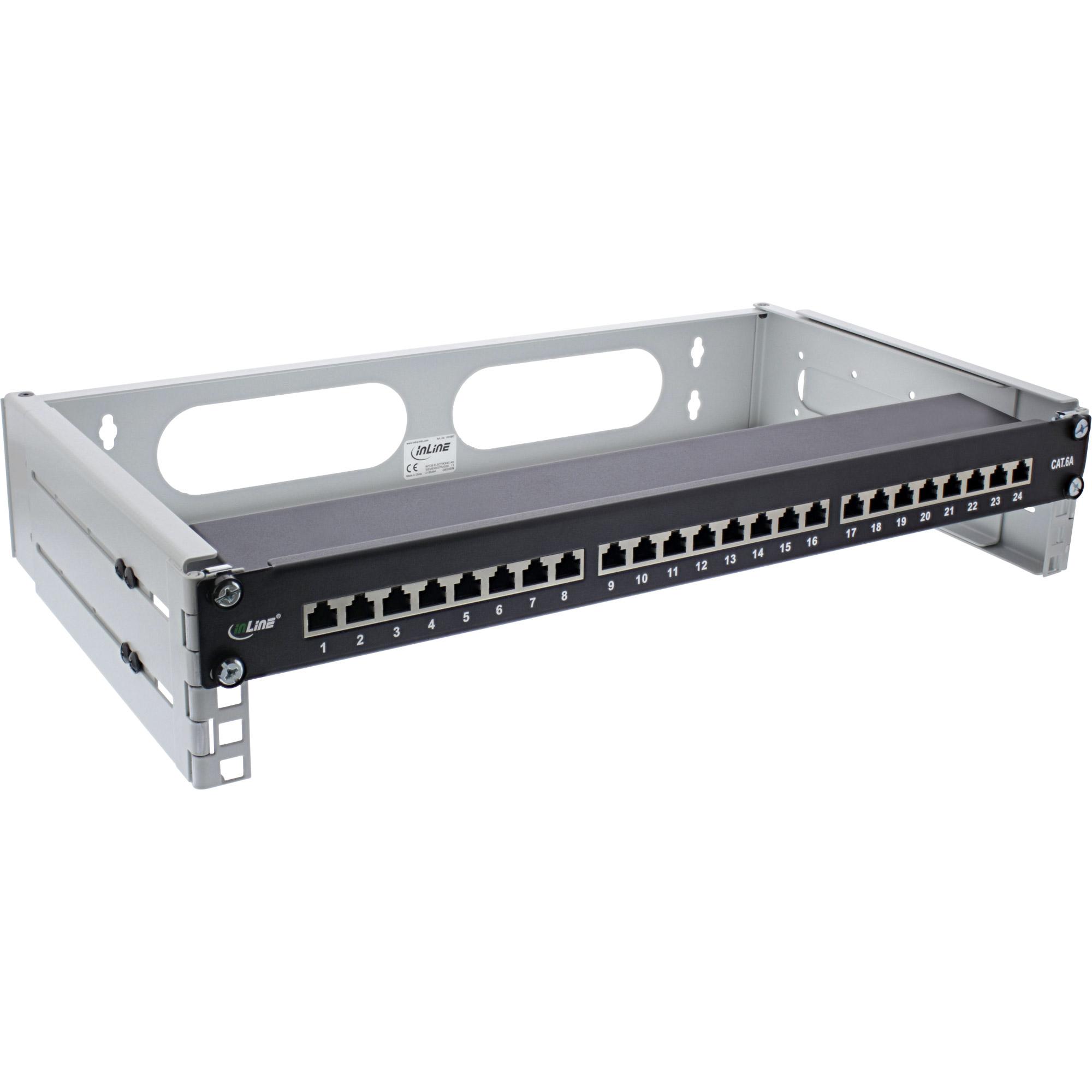 InLine Supporto rack 19" per montaggio a parete 2U profondità 24-40cm grigio