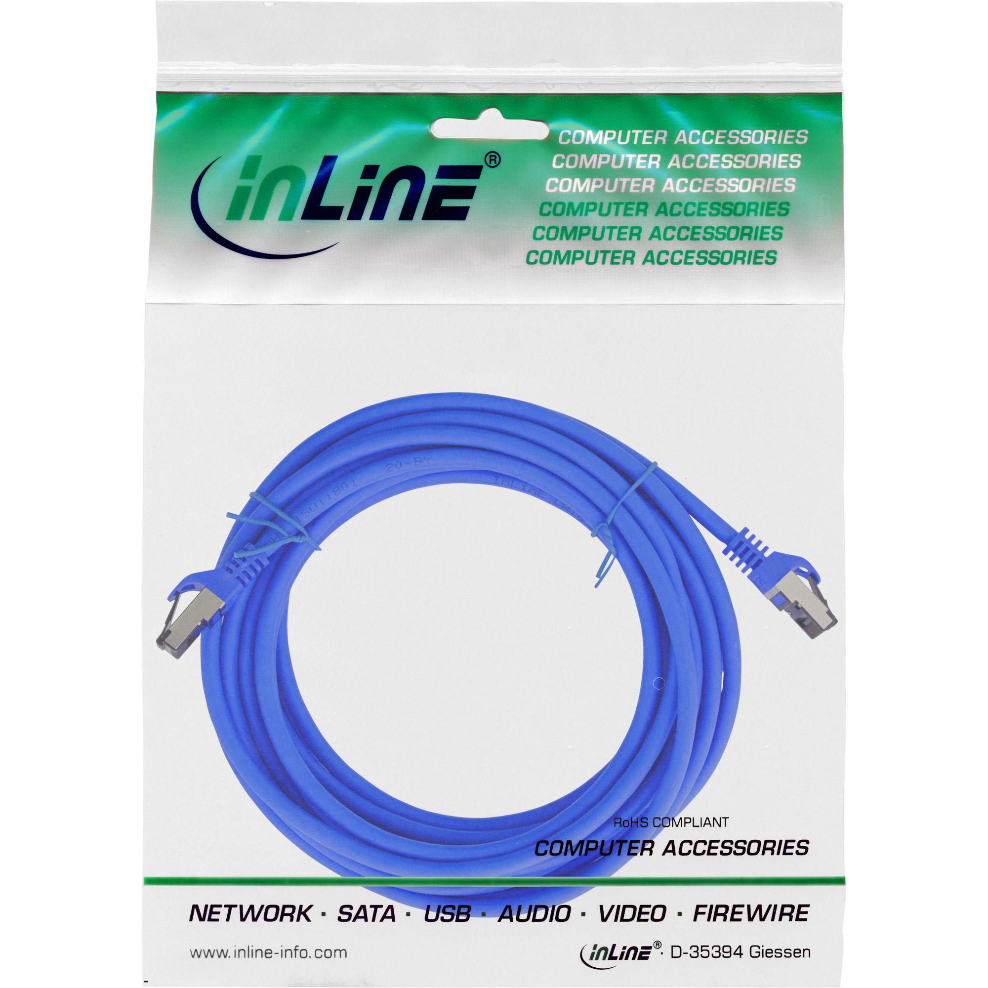 Cavo patch - S-FTP PiMf - Cat.8.1 - 2000MHz - senza alogeni - blu - 15m