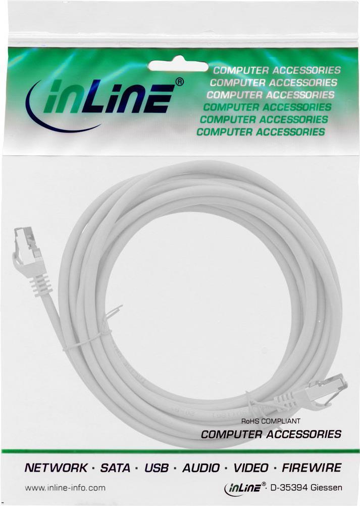 InLine Cavo Patch S/FTP (PiMf) Cat.8.1 2000MHz Halogenfree grigio 10m