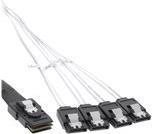 Cavo di collegamento SAS - Mini SAS SFF8087 a 4x SATA - Crossover - OCF - 1 m