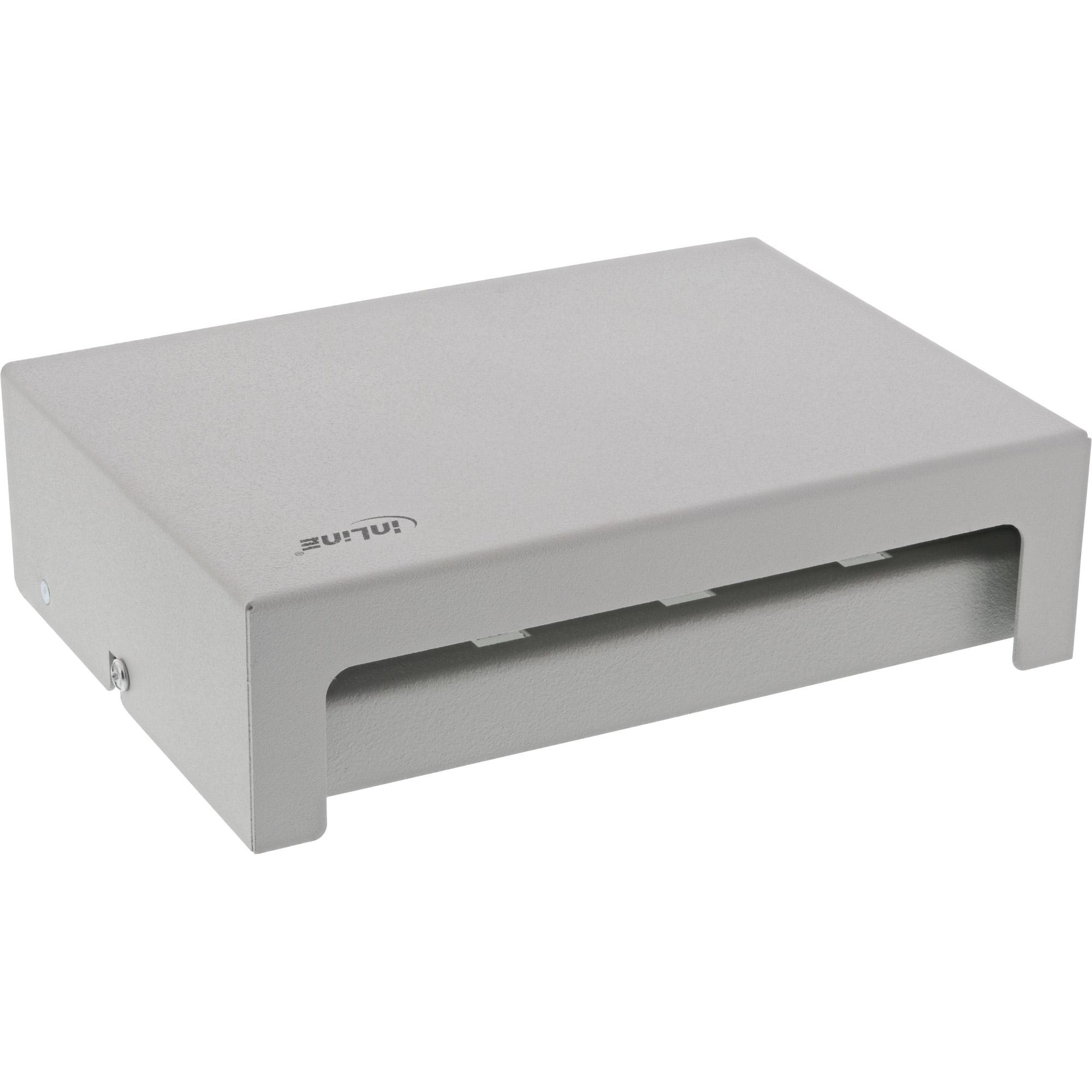 Patch Field Can Superficie per 8x Keystone RJ45 - Metal - Grigio chiaro RAL7035 (76268)