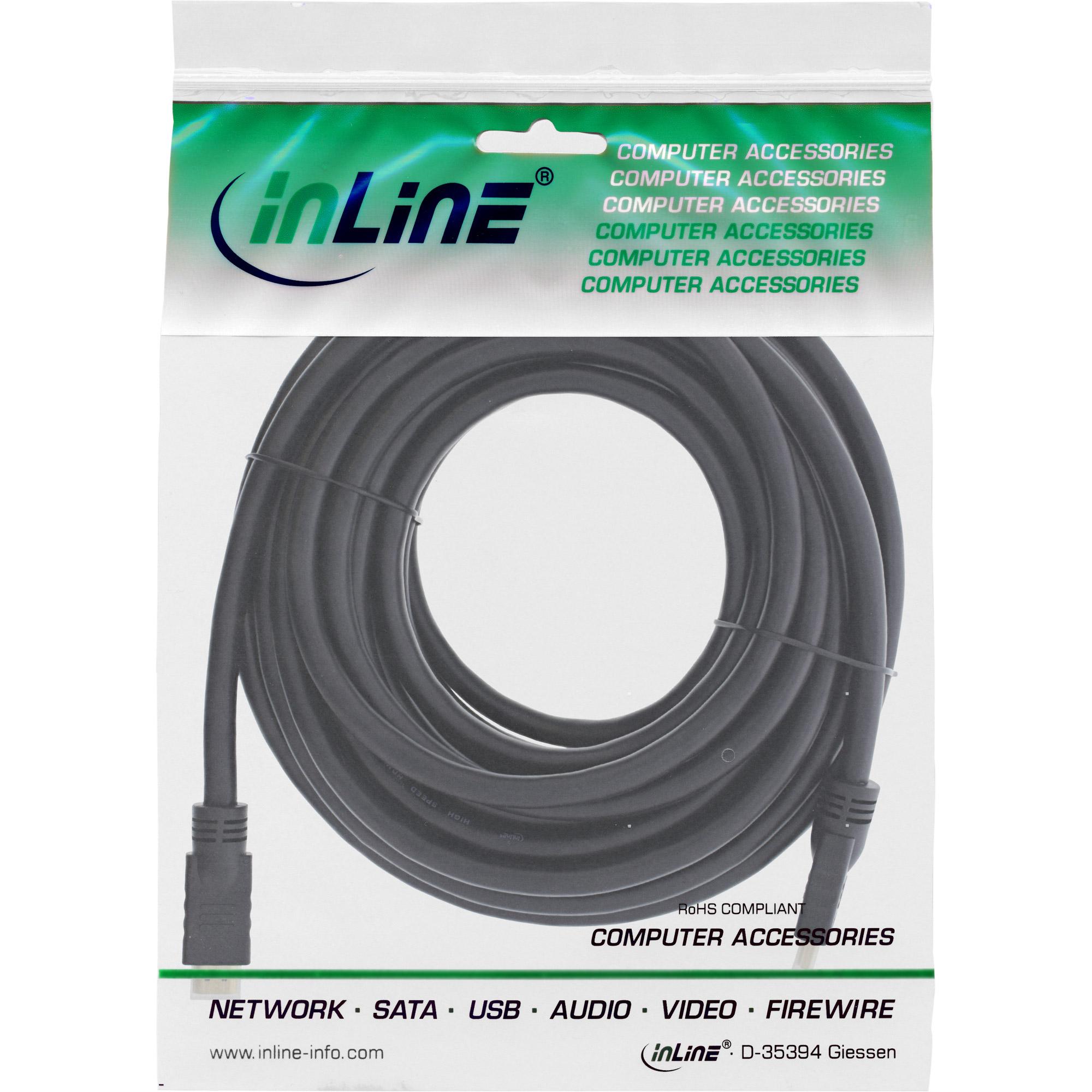 Premium ad alta velocit in linea - HDMI con cavo Ethernet - HDMI (M) a HDMI (M) - 10 M - Isolamento triplo - Nero