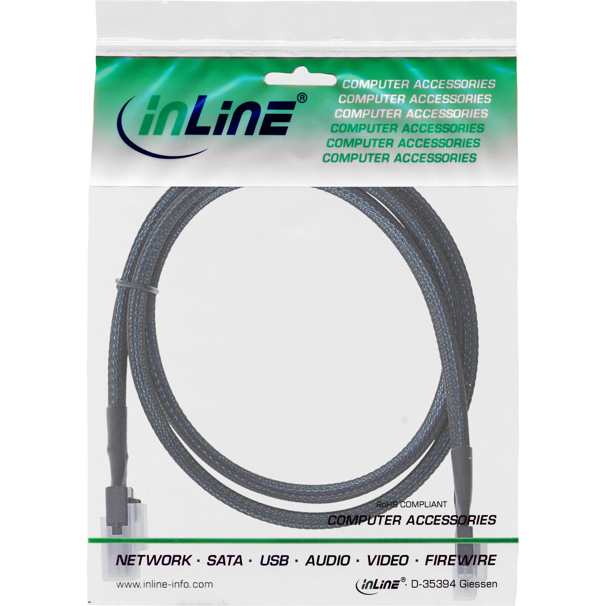 Cavo SAS sottile - SFF-8654 4i a Mini SAS SFF-8087 - 12 Gb-s - 0,5 m