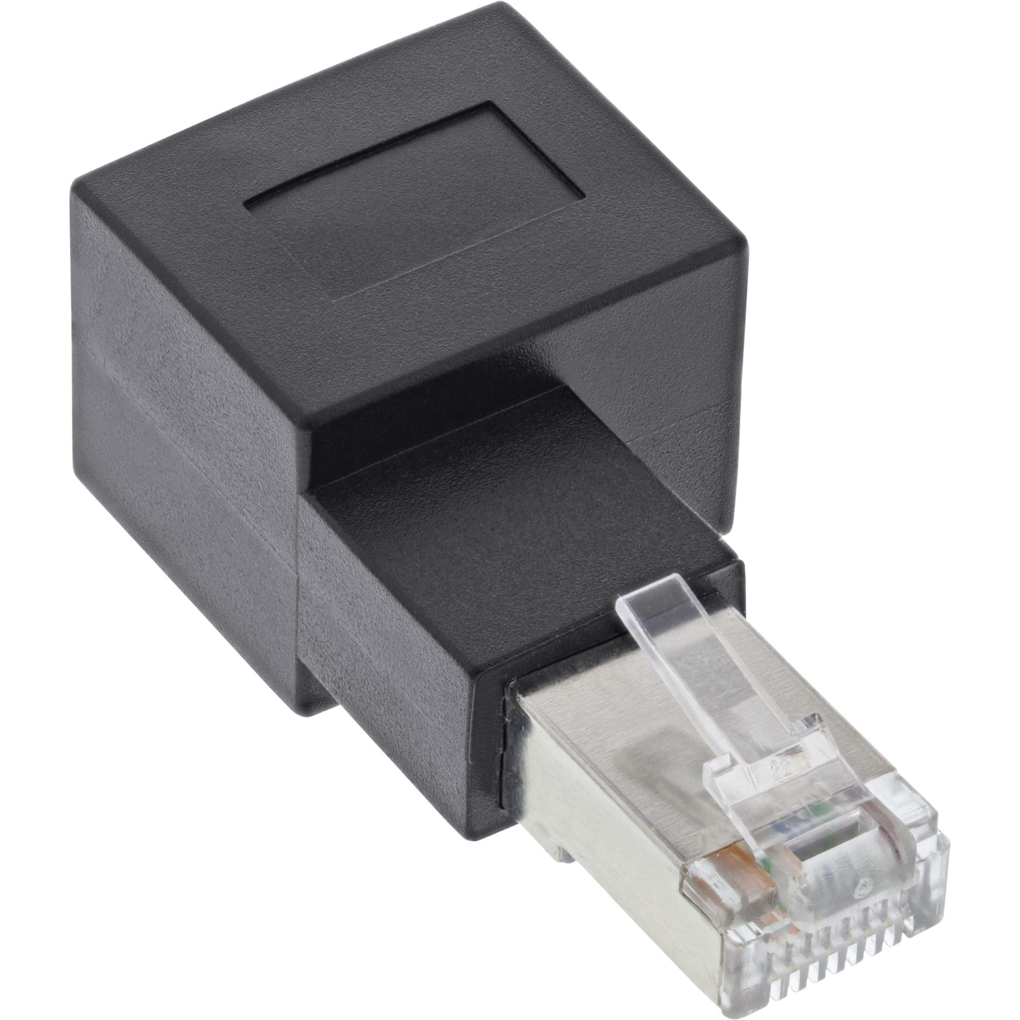 Cavo adattatore patch Cat.6A - presa-spina RJ45 - 90 ad angolo retto