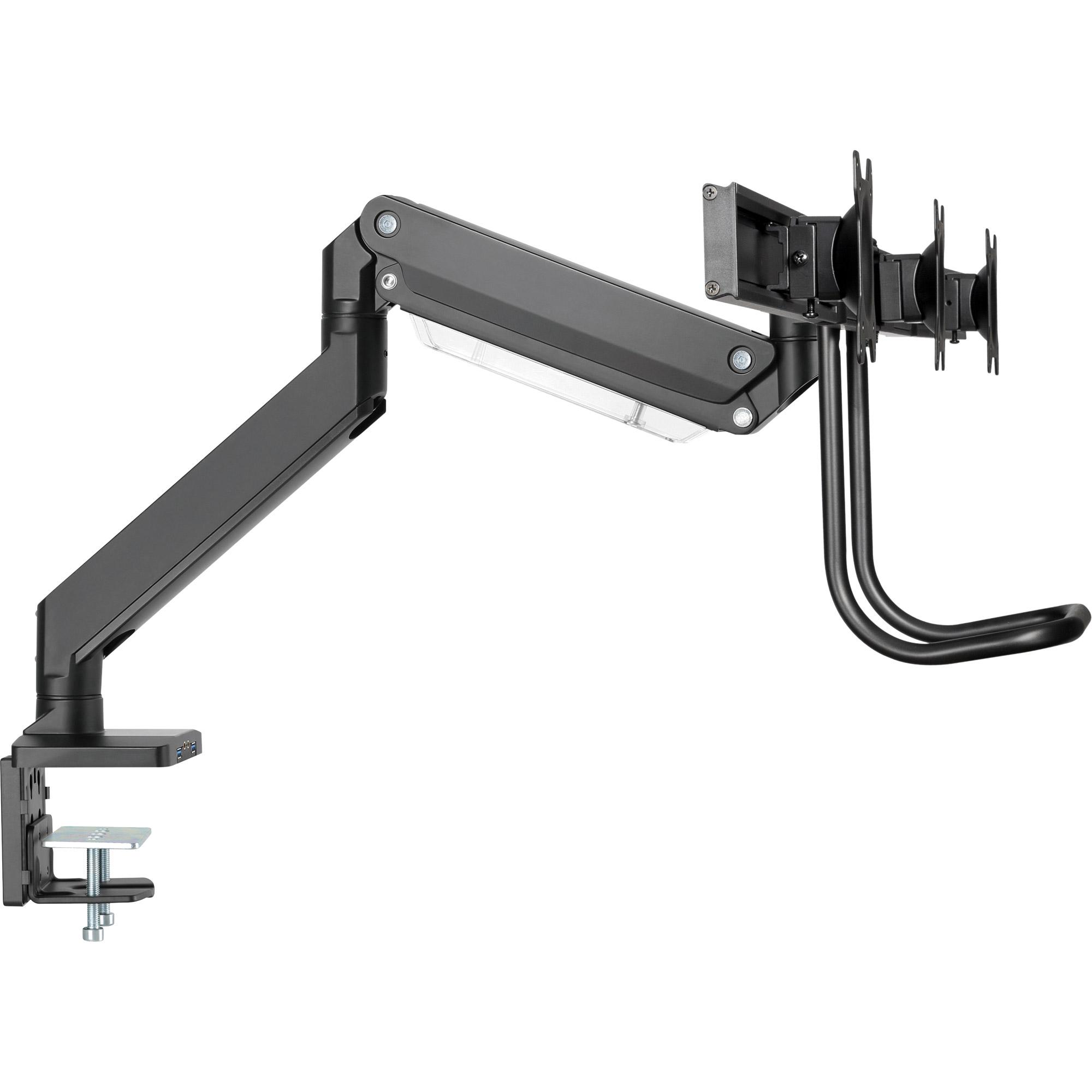 InLine supporto da tavolo con liftUSB 3.0 per 3 monitor fino a 69cm (27")