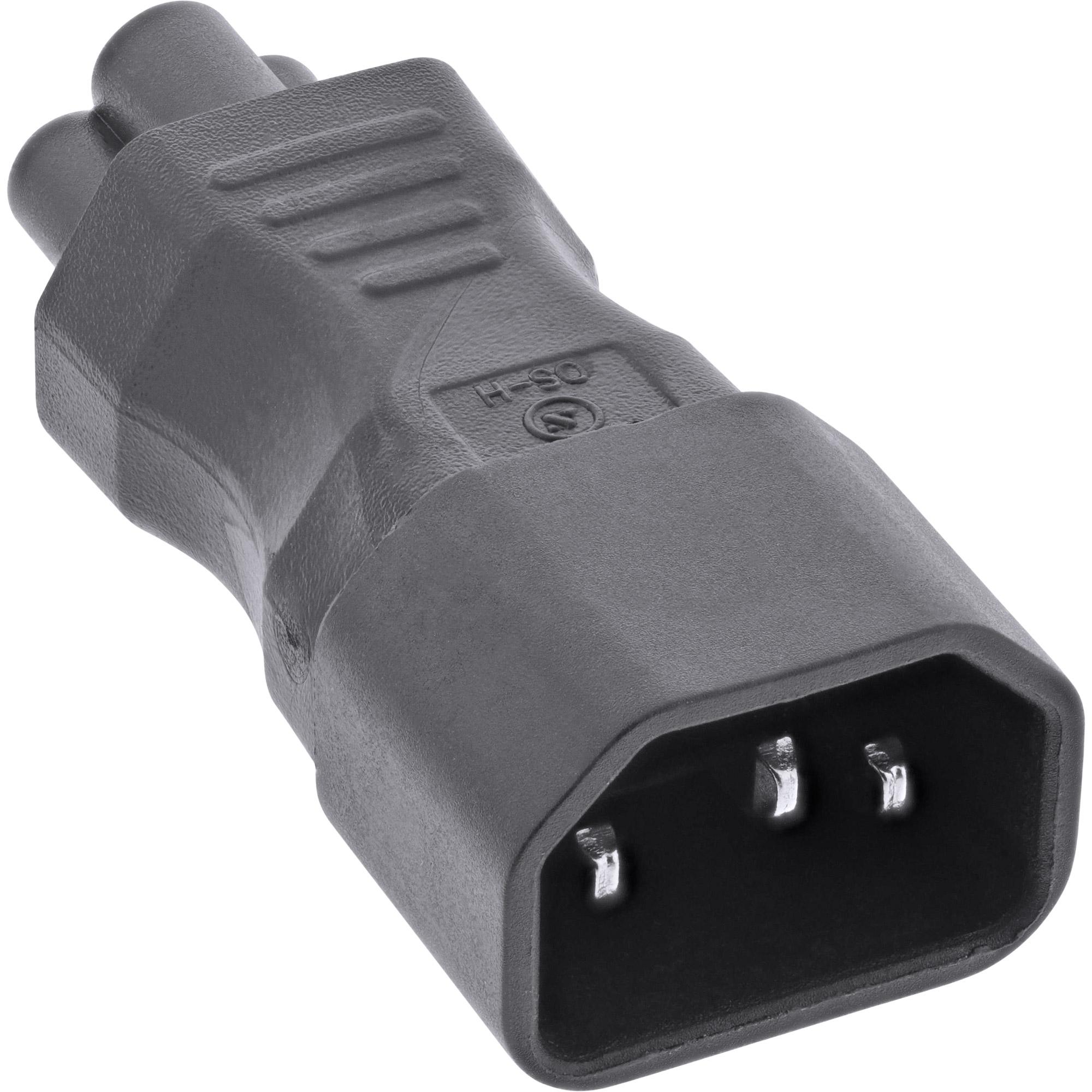 Adattatore di rete IEC 60320 C14 - C5 - apparecchi del freddo a 3 pin - notebook