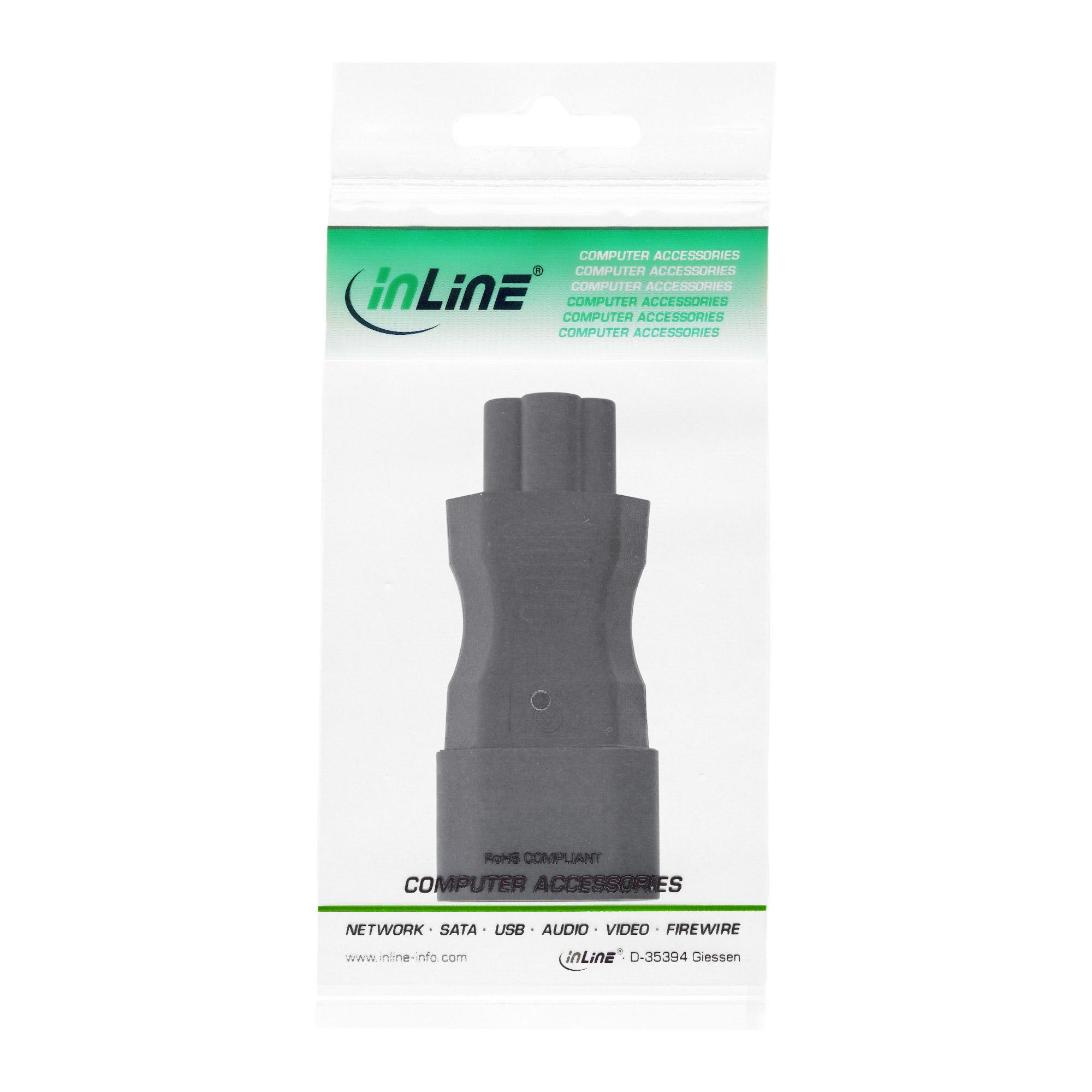 Adattatore di rete IEC 60320 C14 - C5 - apparecchi del freddo a 3 pin - notebook