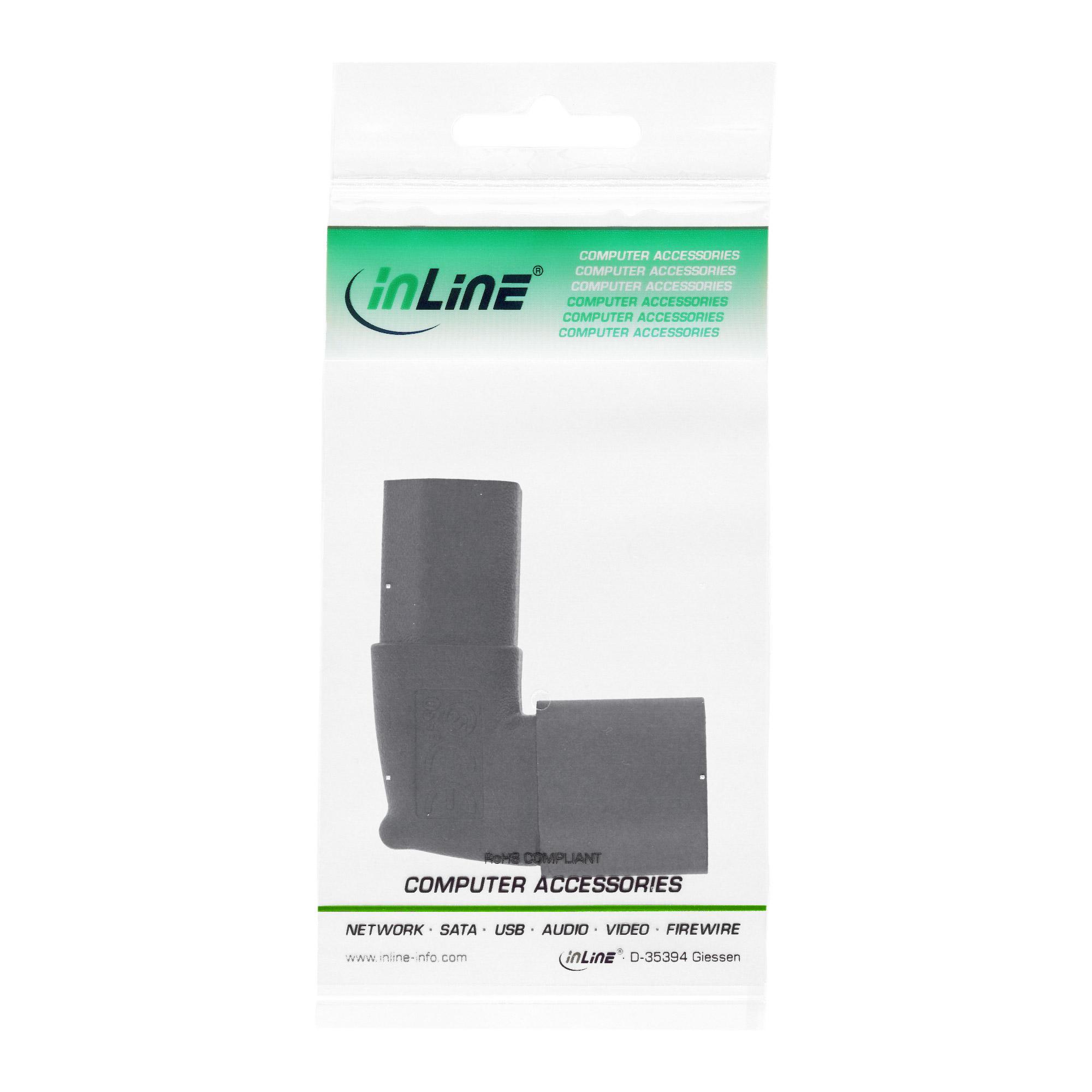 Adattatore di rete IEC 60320 C14 - C13 - angolato alto-basso - 3 poli apparecchi freddi