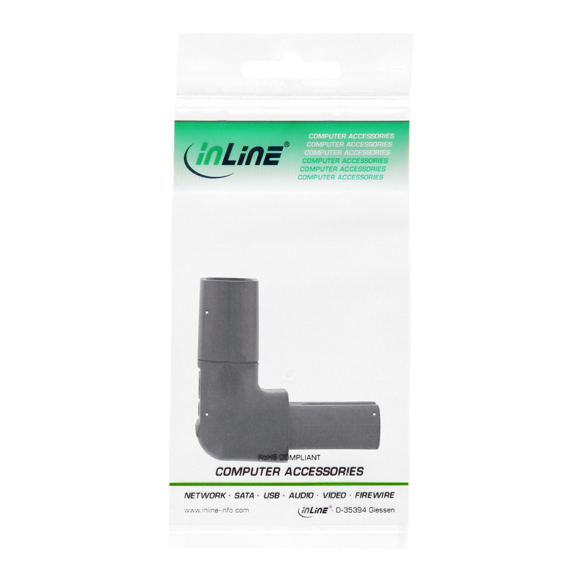 Adattatore di rete IEC 60320 C8 - C7 - angolato sopra-sotto 2 poli.